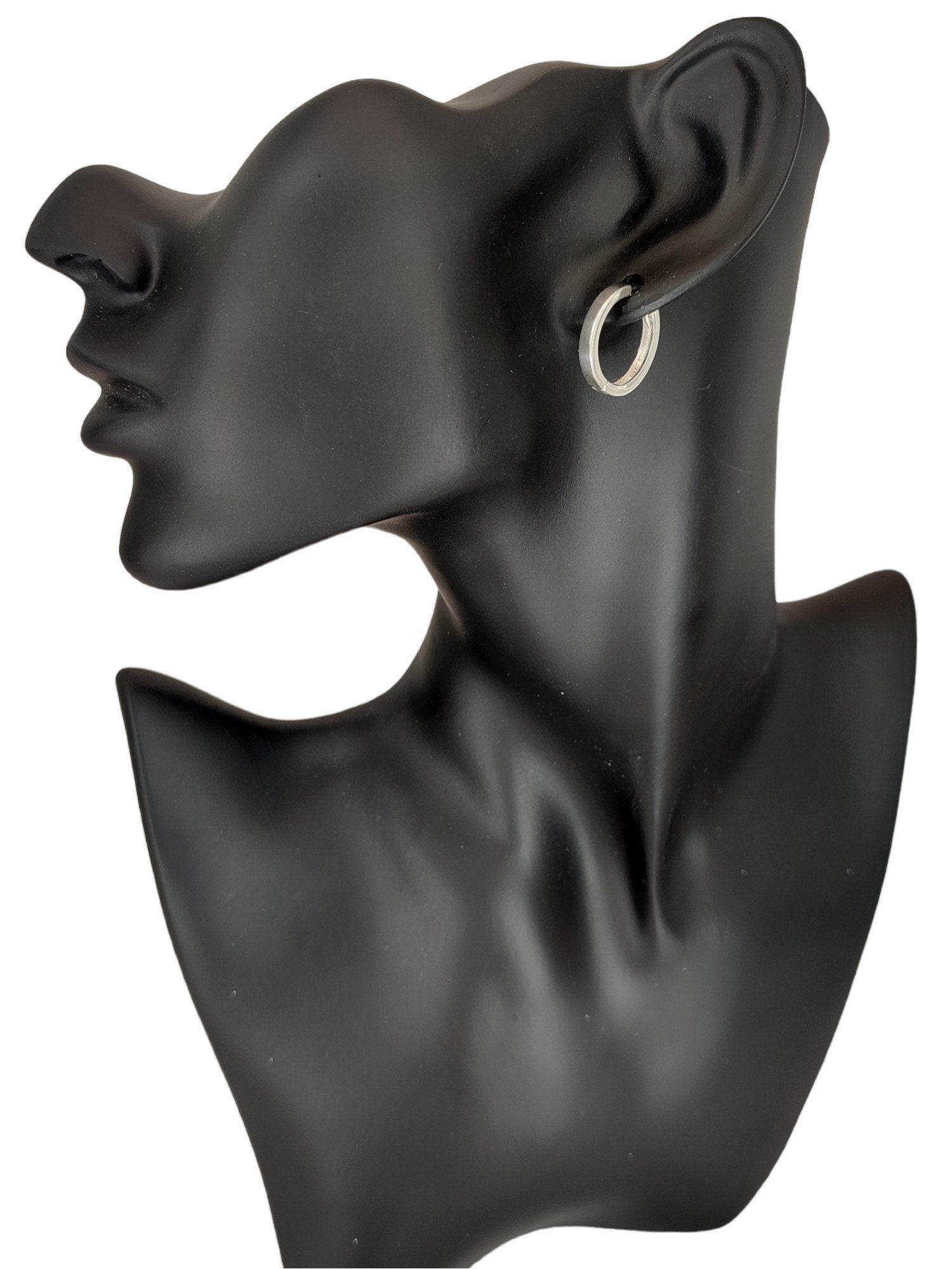 Kiss of Leather Silber Ohrring-Set Paarpreis Klappcreole Ohr Ohrringe Kreolen 20mm 925