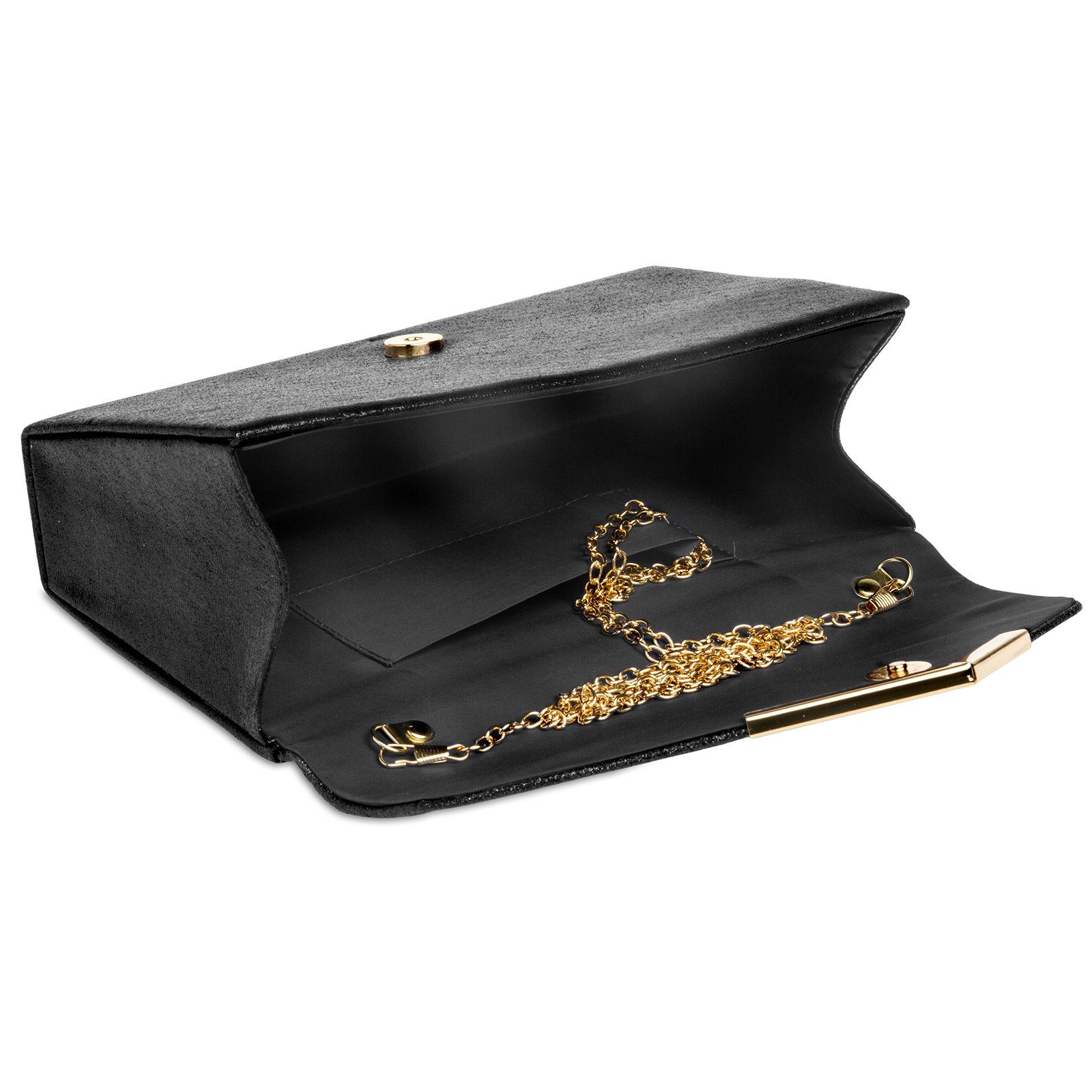 Caspar Clutch TA430 Damen XL Metallic Abendtasche