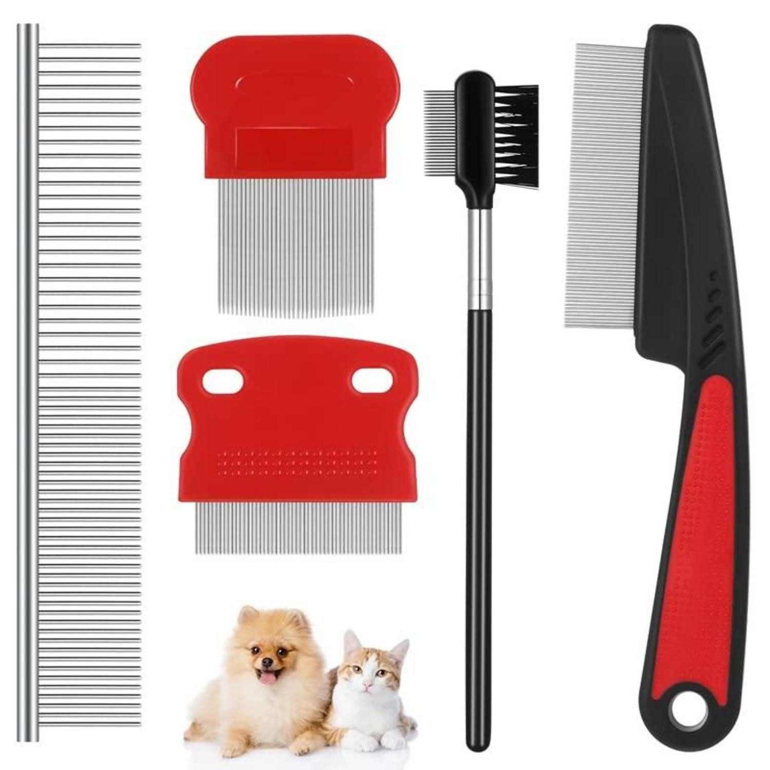 Thursday April Haarbürste 5 Stück Tränen Fleck Entferner Hunde Augen Kamm Flohkämme Mehrzweck