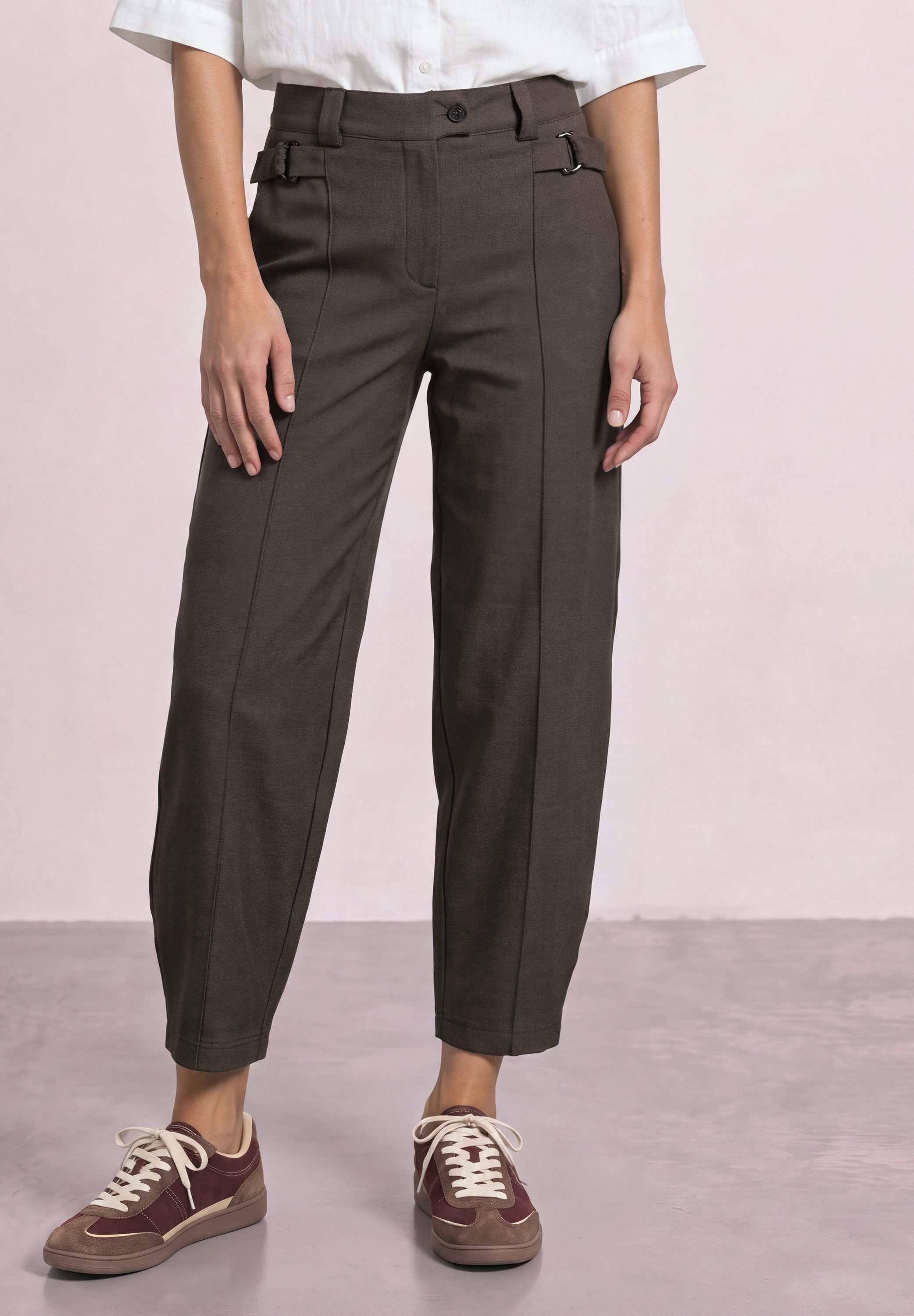 STREET ONE Stoffhose mit Schnallen