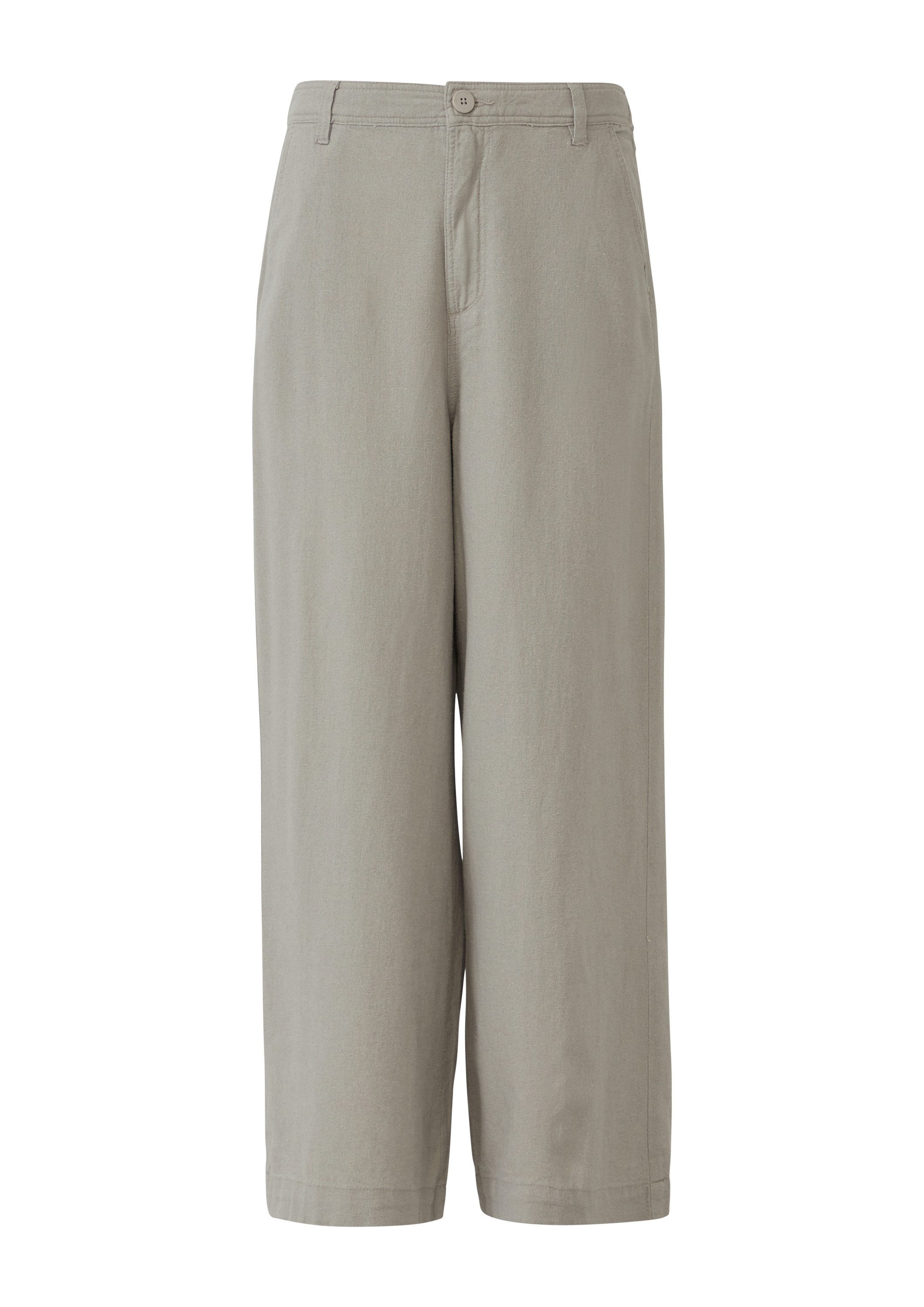 QS Chinos Hose Culotte aus Leinenmix günstig online kaufen