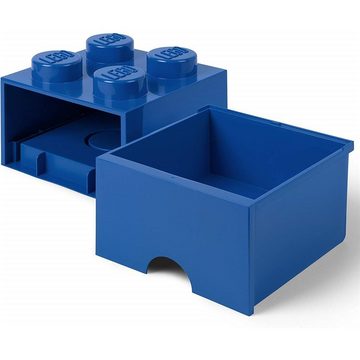 Room Copenhagen Aufbewahrungsdose LEGO® Storage Brick 4 Blau, mit Schublade, Baustein-Form, stapelbar