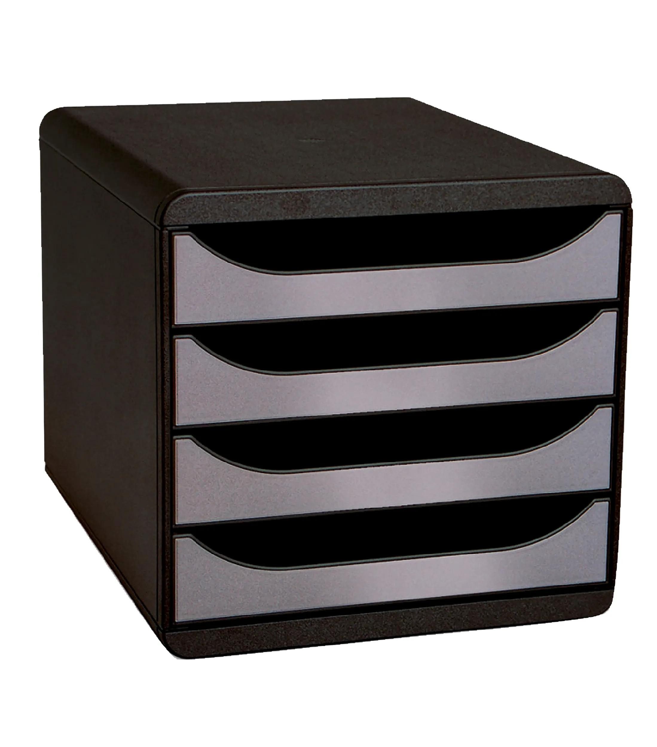 Schubladenbox Schubladenbox Big Box Plus 4 offene Schubladen Metallic Silber 310438D