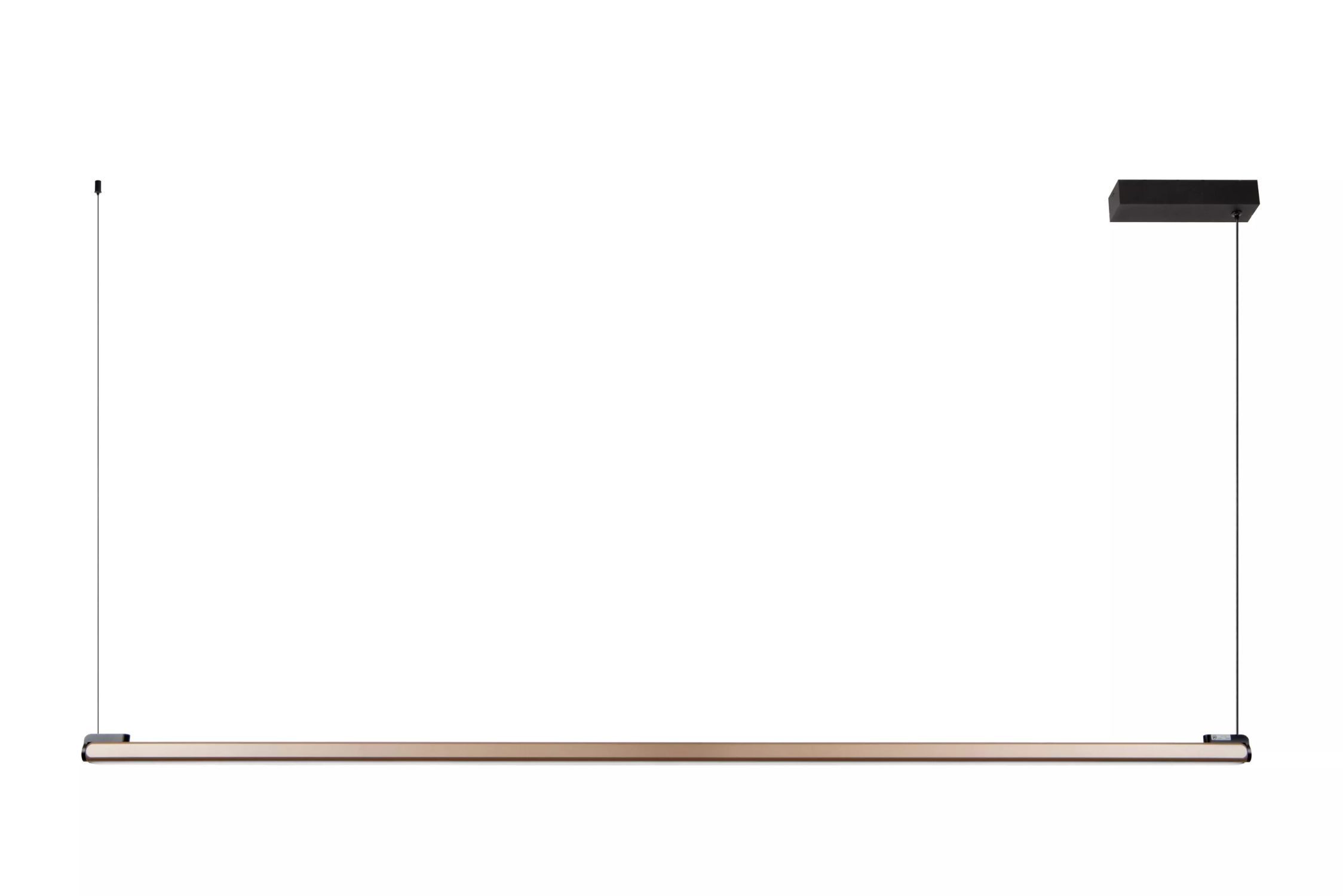 Licht-Erlebnisse Pendelleuchte NIXO, LED fest integriert, Aluminium LED H: max. 207,9 cm Kaffeebraun länglich 2450 lm Modern