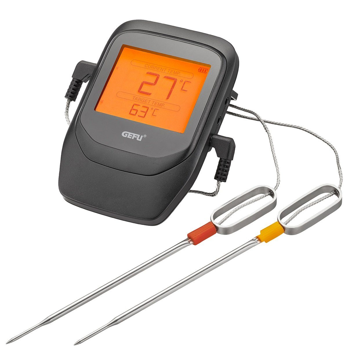 GEFU Grillthermometer Bratenthermometer CONTROL+ Digital mit 2 Sonden Th