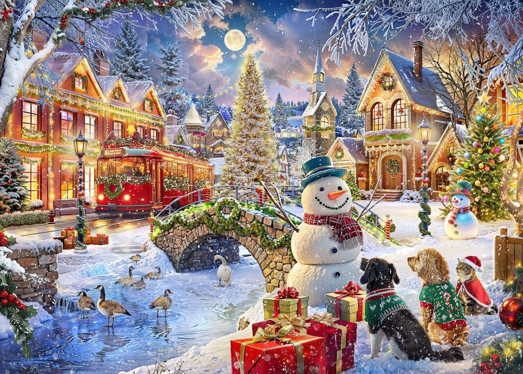 Bluebird Puzzle Puzzle Weihnachtsvilla, Puzzleteile günstig online kaufen