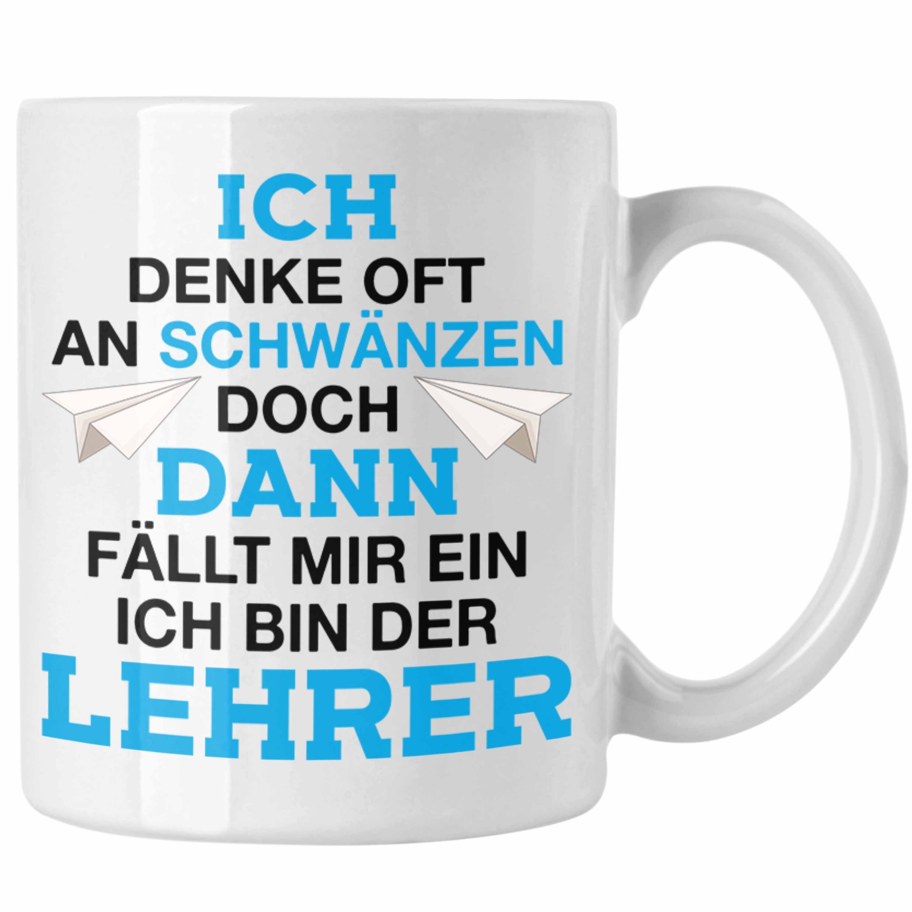 Trendation Tasse Trendation - Lehrer Geschenk Abschied Klassenlehrer Tasse Geschenkidee Weihnachten Geburtstag Weiss