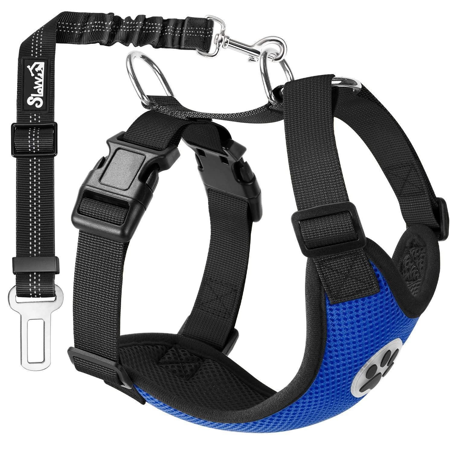 LuxusKollektion Autohundegeschirr Hundegeschirr Auto Blau XS, Textil