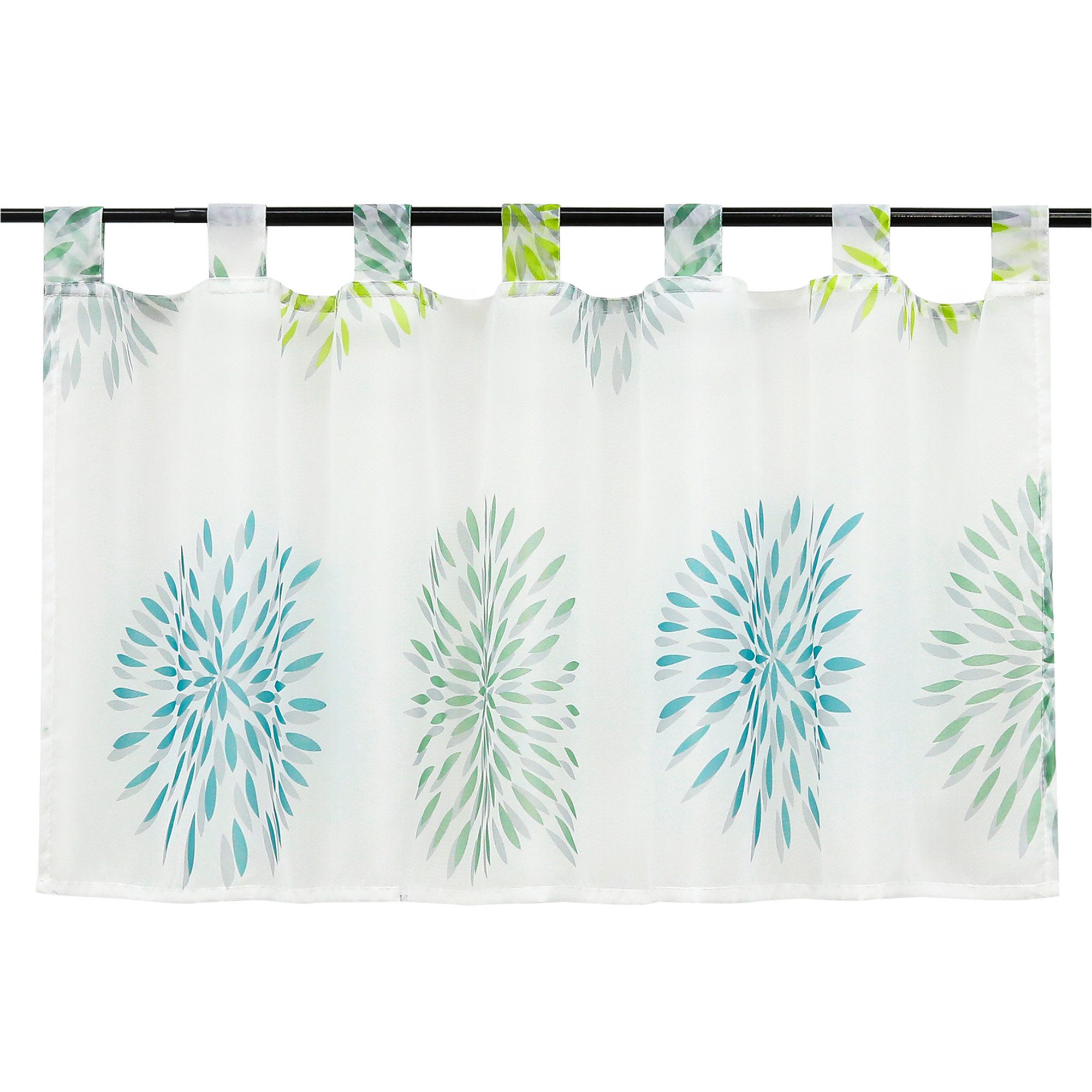 Joyswahl Scheibengardine Alessa, Schlaufen, Kurzstore mit Kreis Motiv günstig online kaufen