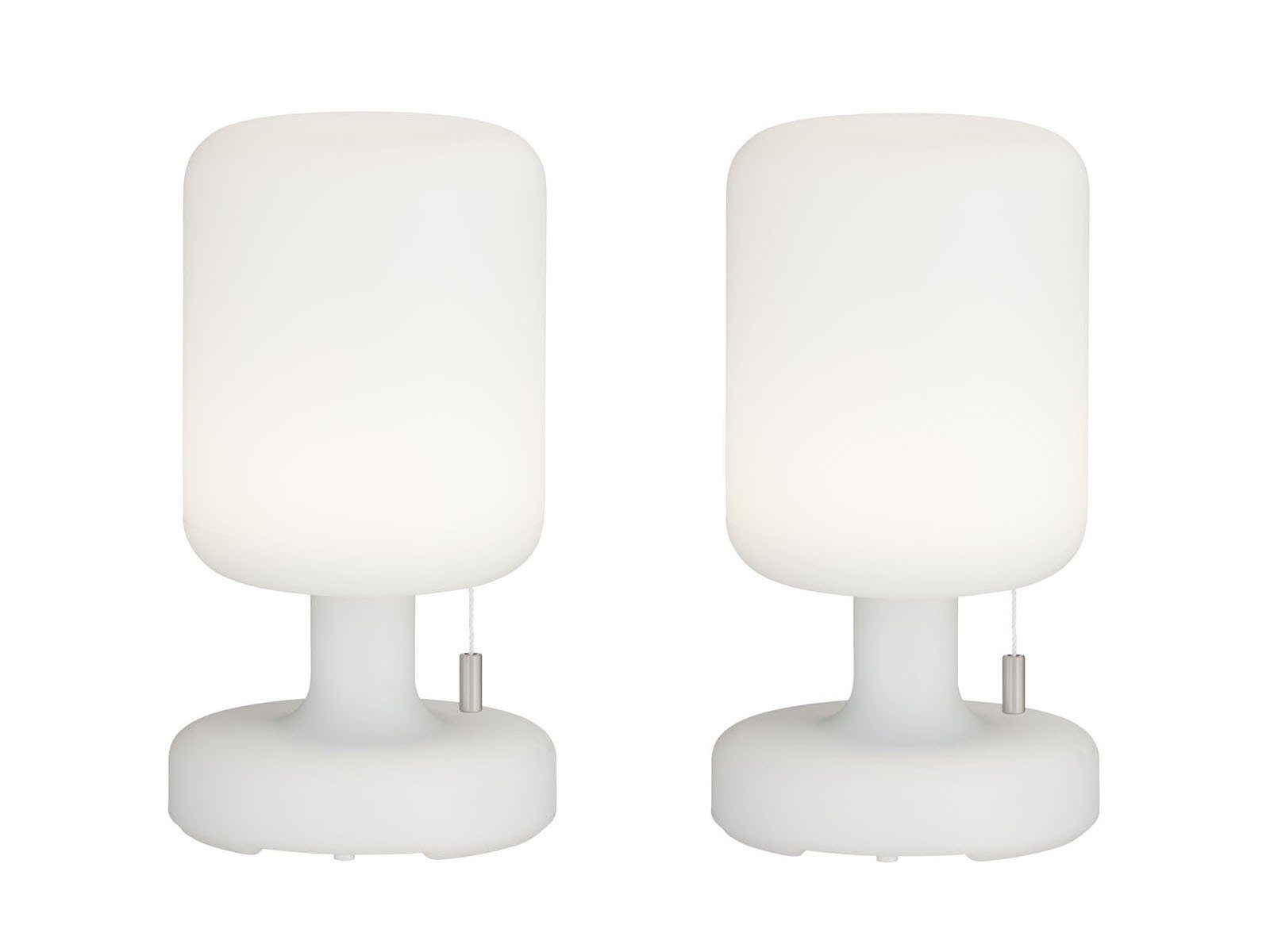 easy! BY FHL LED Außen-Tischleuchte, USB-Ladefunktion, LED fest integriert, Warmweiß, RGB Farbwechsler, 2er SET 23cm Outdoor IP 44 Schutzklasse ohne Strom-Kabel mit Akku USB