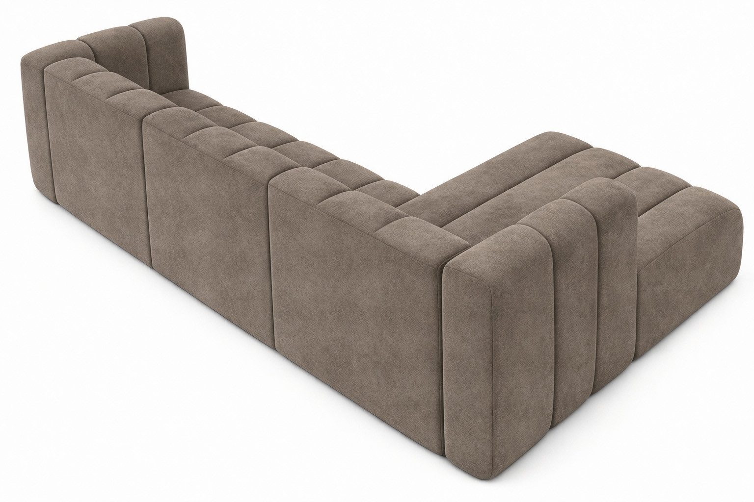 Kaiser Möbel Ecksofa Moderne aus Veloursstoff Salvador Grand L 318 cm, Ecksofa, modulare Bauweise, tiefe Sitzflächen, Samt Salvador, Soft-Cube-Design – Bild 5 von 5