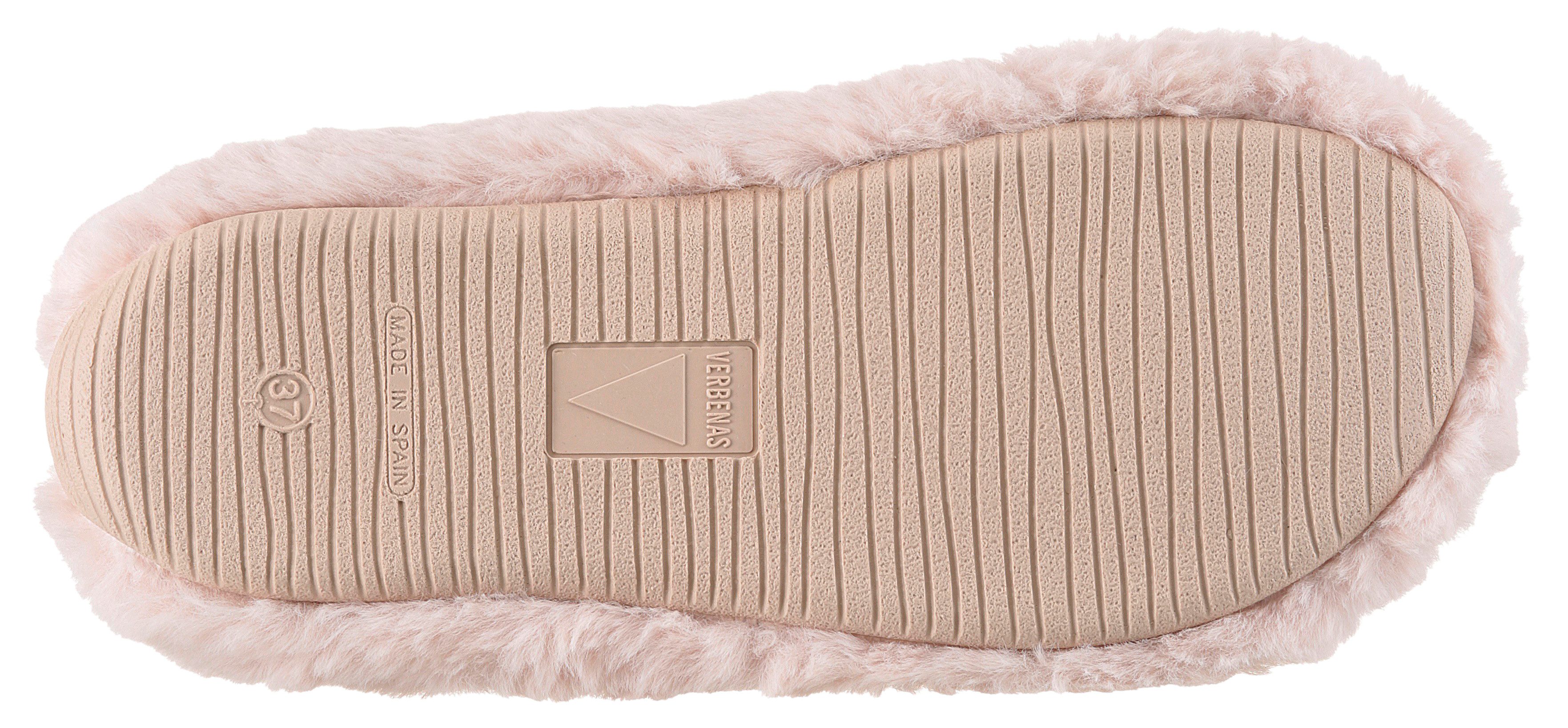 VERBENAS York Damara Homeslipper, Clog, Schlappen, Hausschuh in kuscheliger Optik