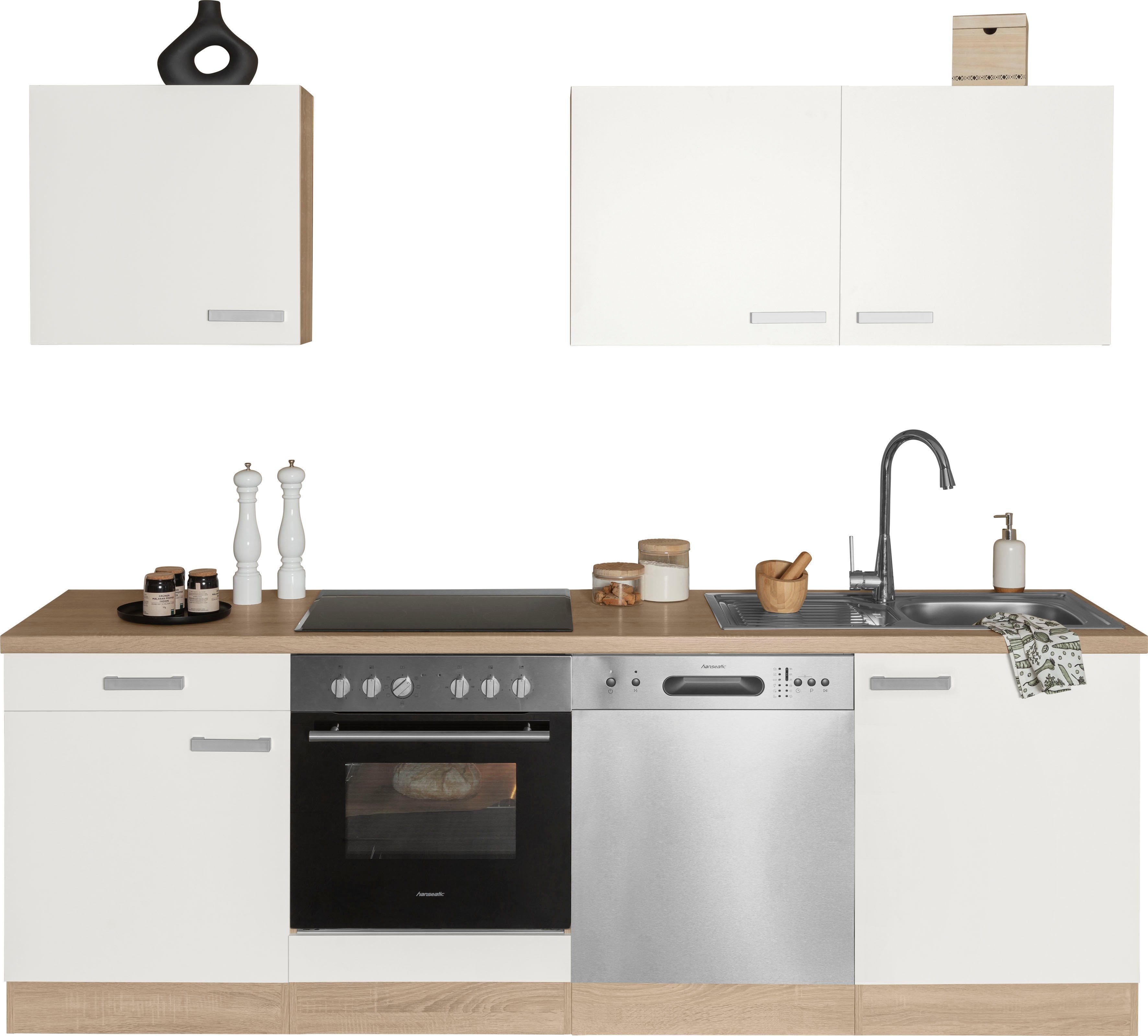 OPTIFIT Küchenzeile Leer Breite 240 cm, mit Hanseatic E-Geräten, inkl. Gesc günstig online kaufen