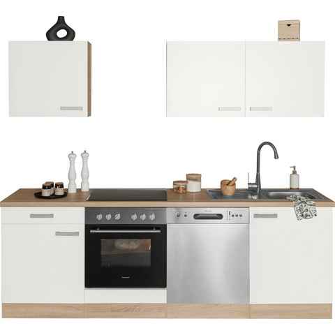 OPTIFIT Küchenzeile Leer Breite 240 cm, mit Hanseatic E-Geräten, inkl. Geschirrspüler