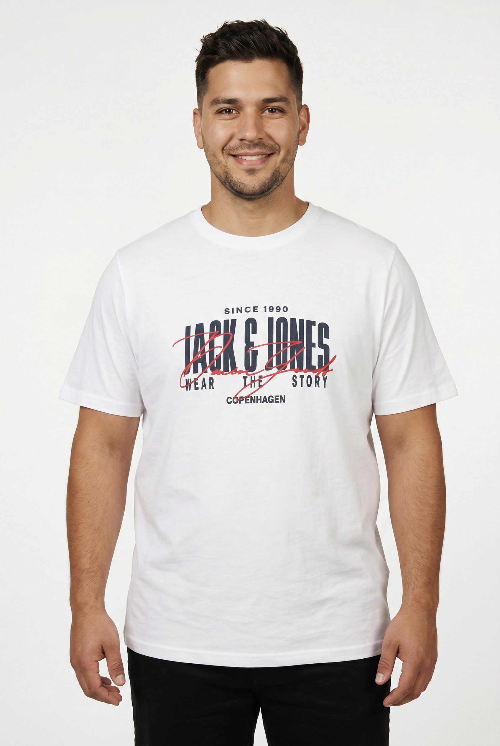 Jack & Jones PlusSize T-Shirt JJAERO TEE SS CREW NECK PLS Baumwolle, regular fit