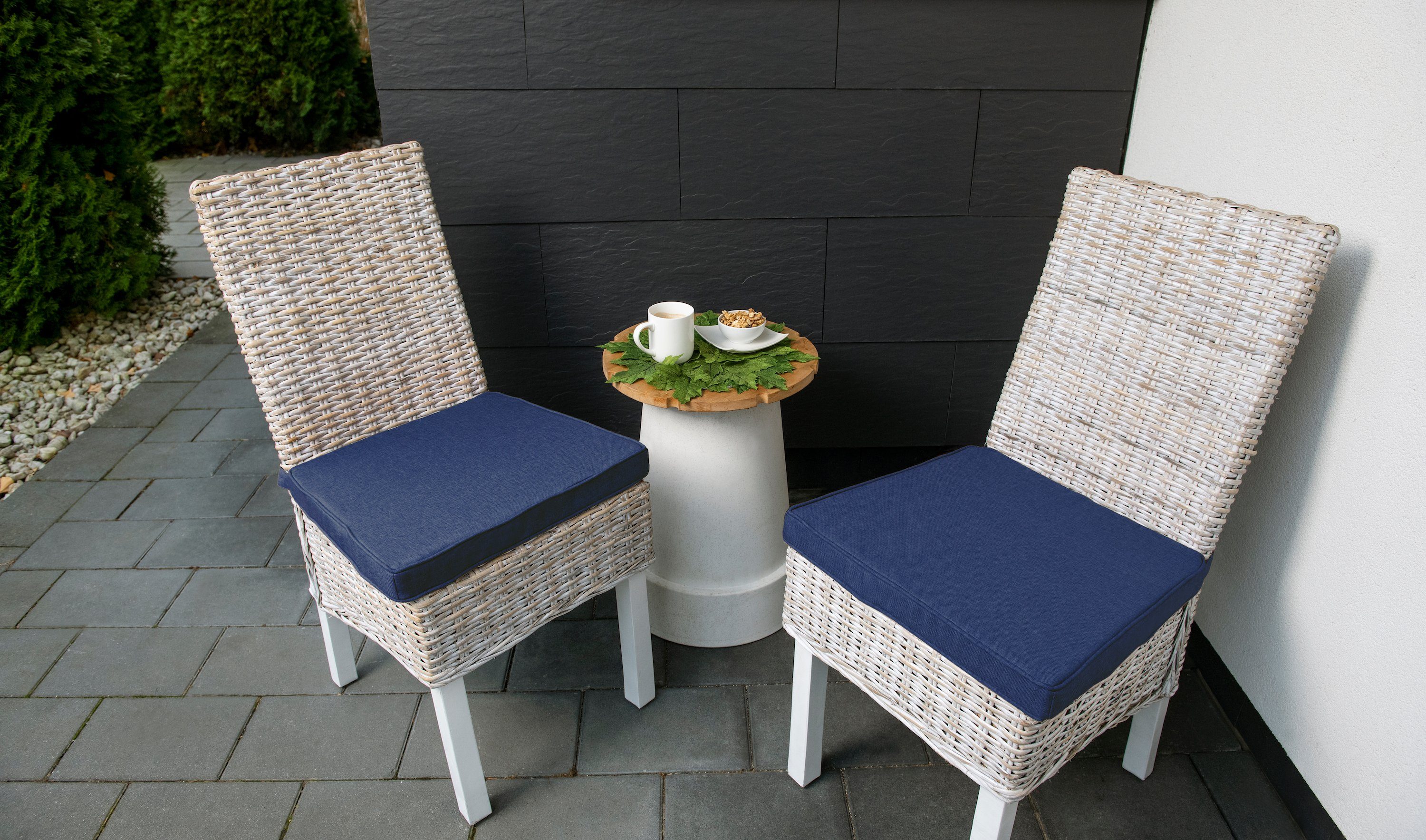 sunnypillow Stuhlkissen 4er Set Stuhlkissen 40 x 45 x 5cm