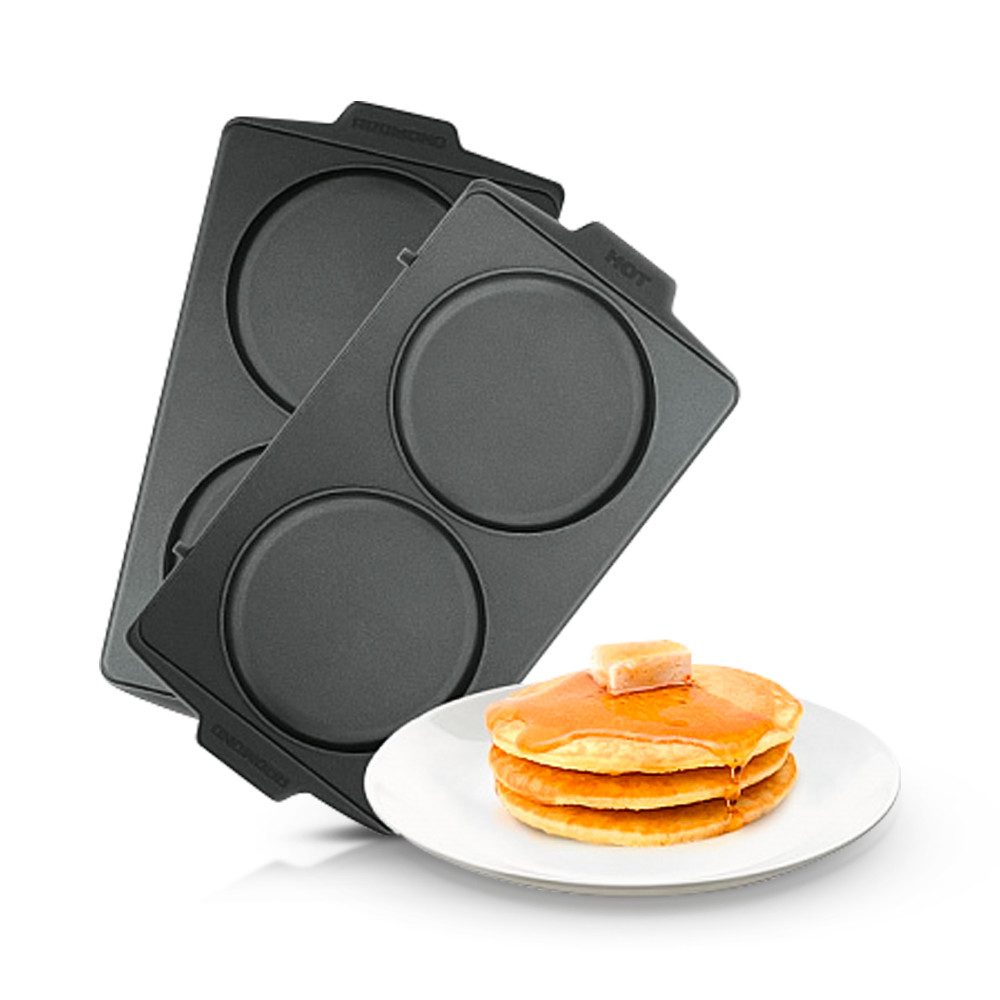 Redmond Waffelplatten RAMB-36 Pfannkuchen rund 2 Stk. 13,2 x 25,3 cm Antihaft Backautomat, Metall