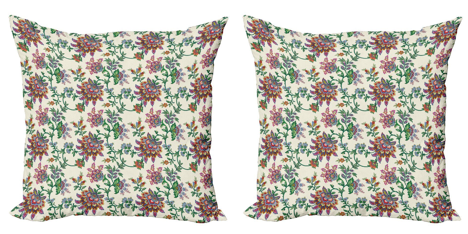 Accent Kissenbezüge Doppelseitiger Farbenfrohe Blumen Modern Digitaldruck, Stück), Bohemien Abakuhaus (2
