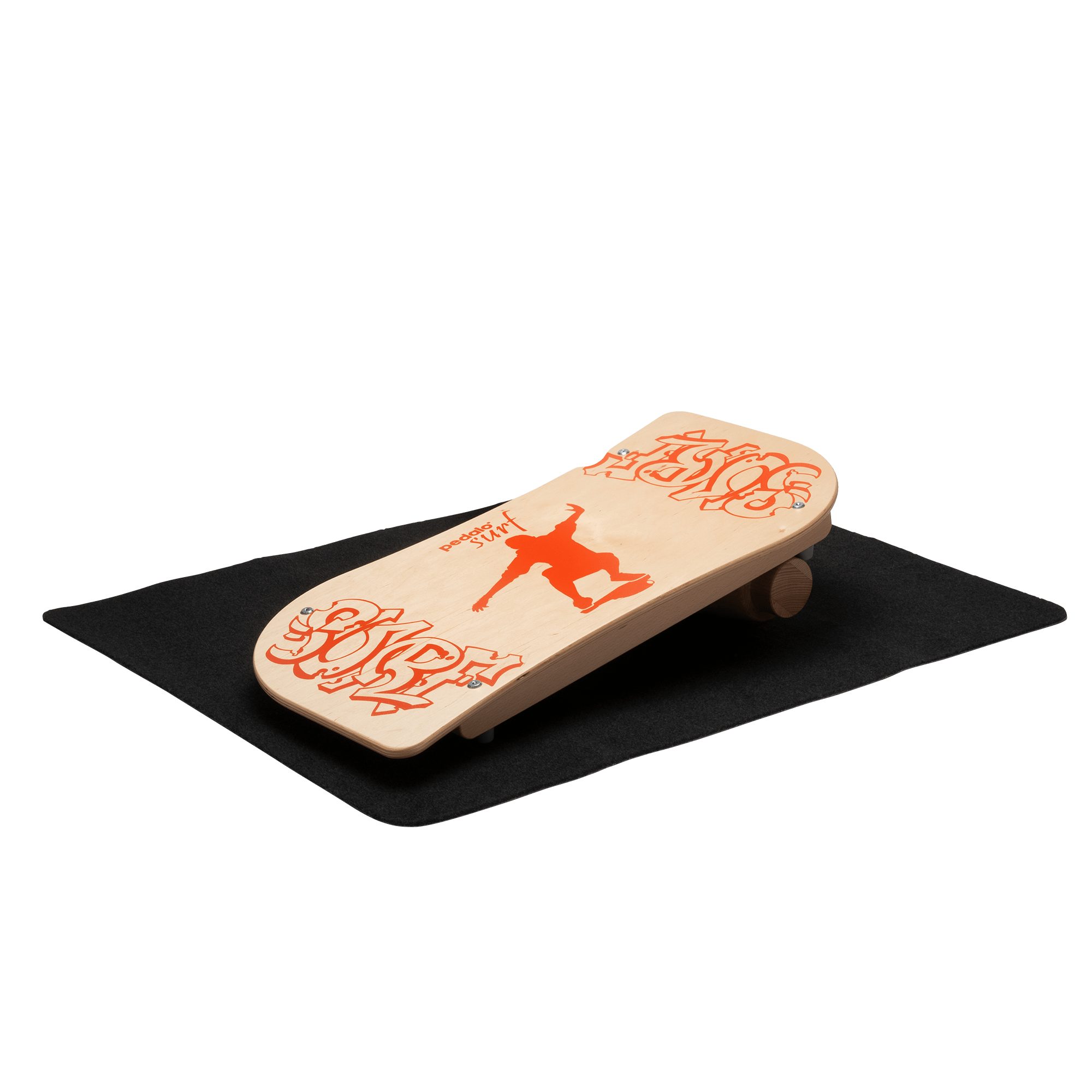 pedalo® Balanceboard Surf - der 3D wirkende Gleichgewichtstrainer, Ovale Rolle mit Führung, inkl. Matte