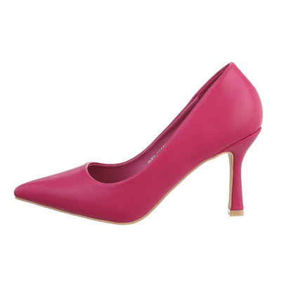 Ital-Design Damen Abendschuhe Elegant High-Heel-Pumps Pfennig-/Stilettoabsatz High Heel Pumps in Pink