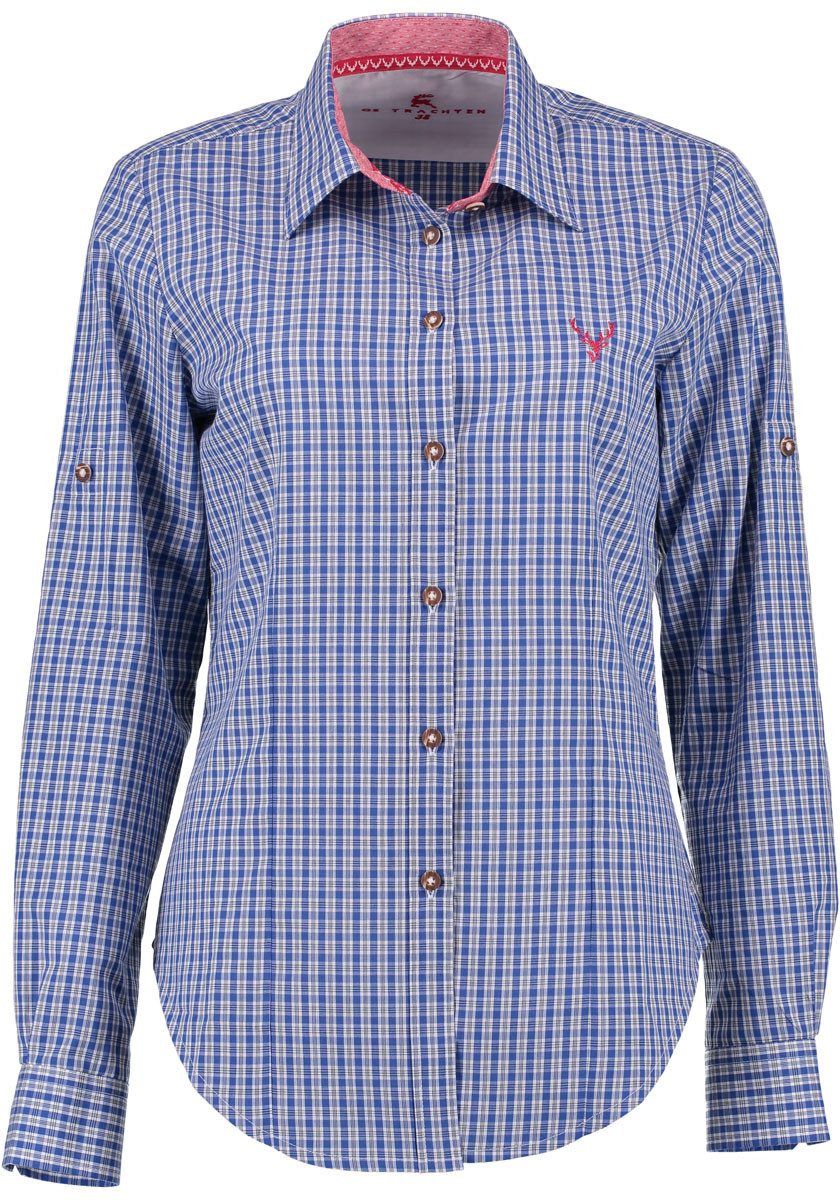 OS Trachten Trachtenbluse Prami Langarmbluse mit Hirsch-Stickerei auf der B günstig online kaufen