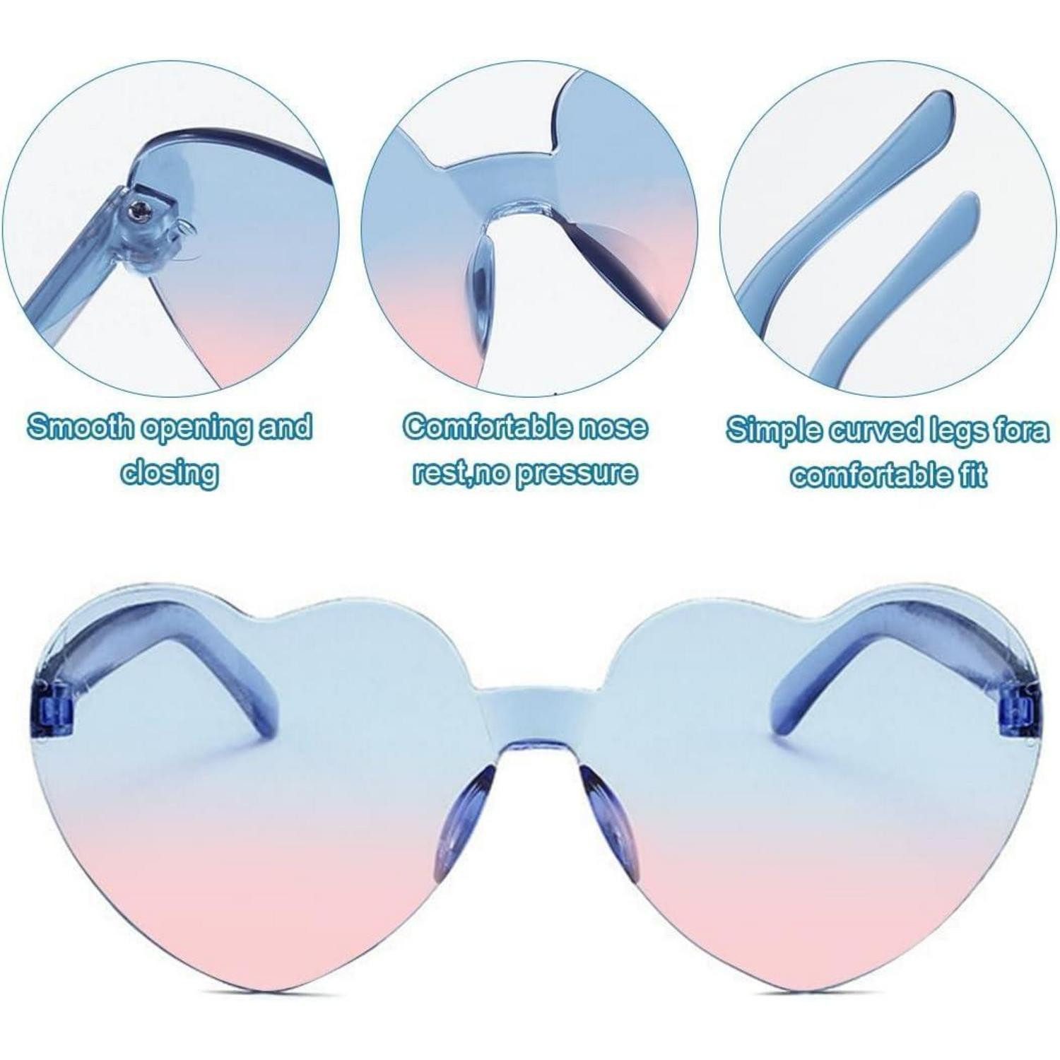 LuxusKollektion Sonnenbrille Sonnenbrille Herzbrille Partybrillen 12 Kinder Erwachsene Gold