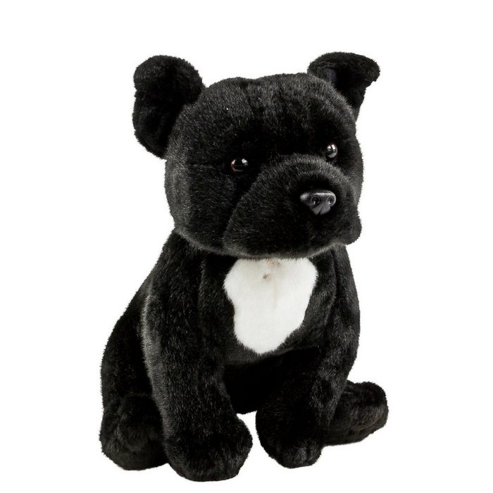 Teddys Rothenburg Kuscheltier Hund Pitbull/American Stafffordshire Terrier 30 cm schwarz Plüschhund