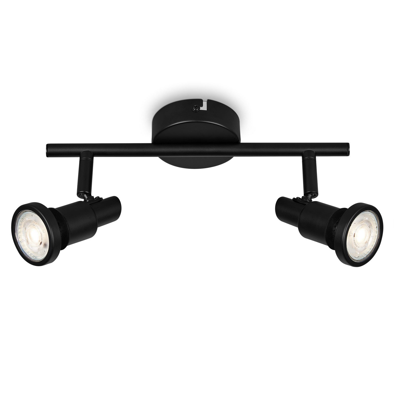 Briloner Leuchten Deckenspot LED Deckenspot Extra-Warmweiß schwenkbar GU10, LED wechselbar, 2700K - Extra - Warmweiß, 1-flammig, schwenkbar, IP44, schwarz, GU10