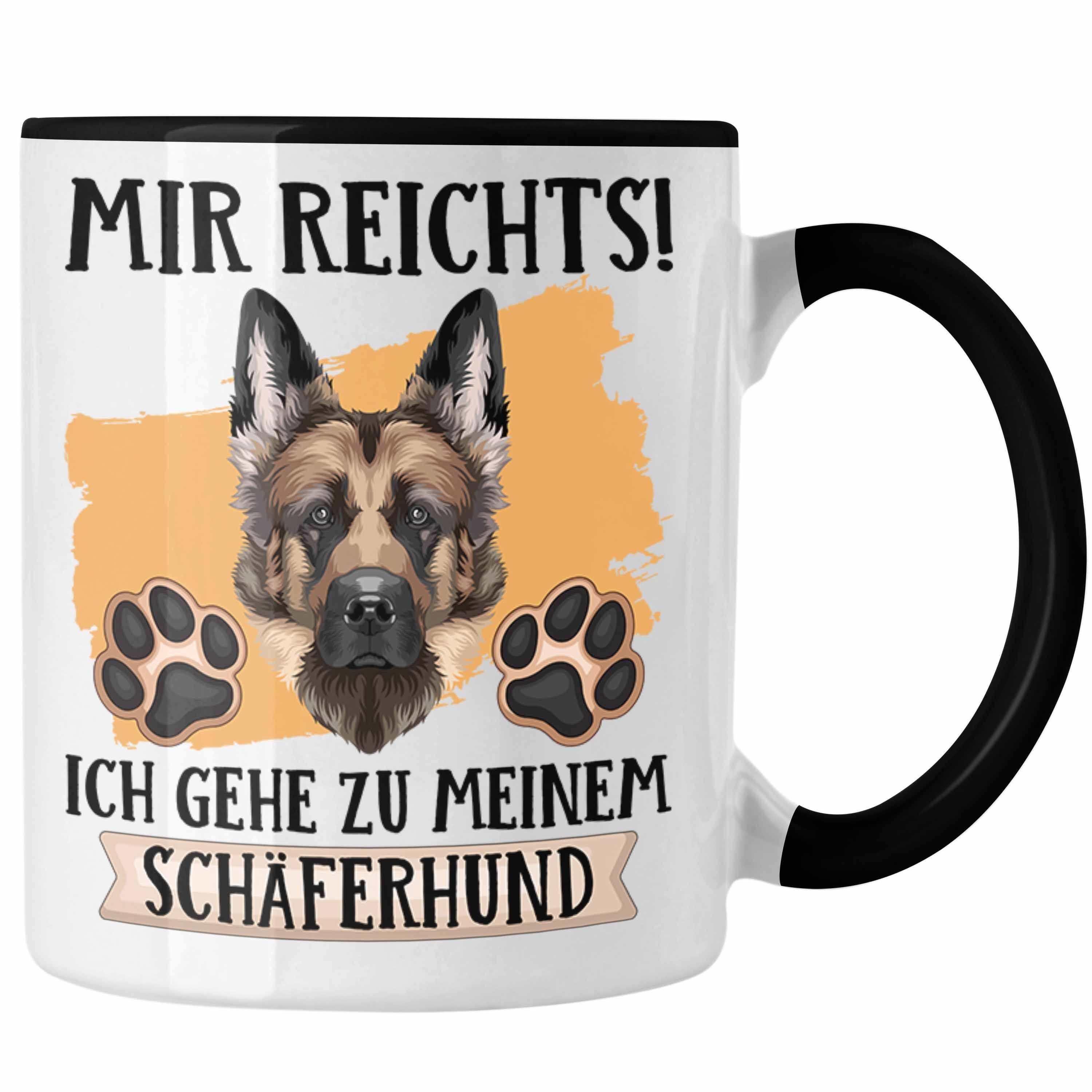 Trendation Tasse Schäferhund Besitzer Tasse Geschenk Lustiger Spruch Geschenkidee Mir R Schwarz