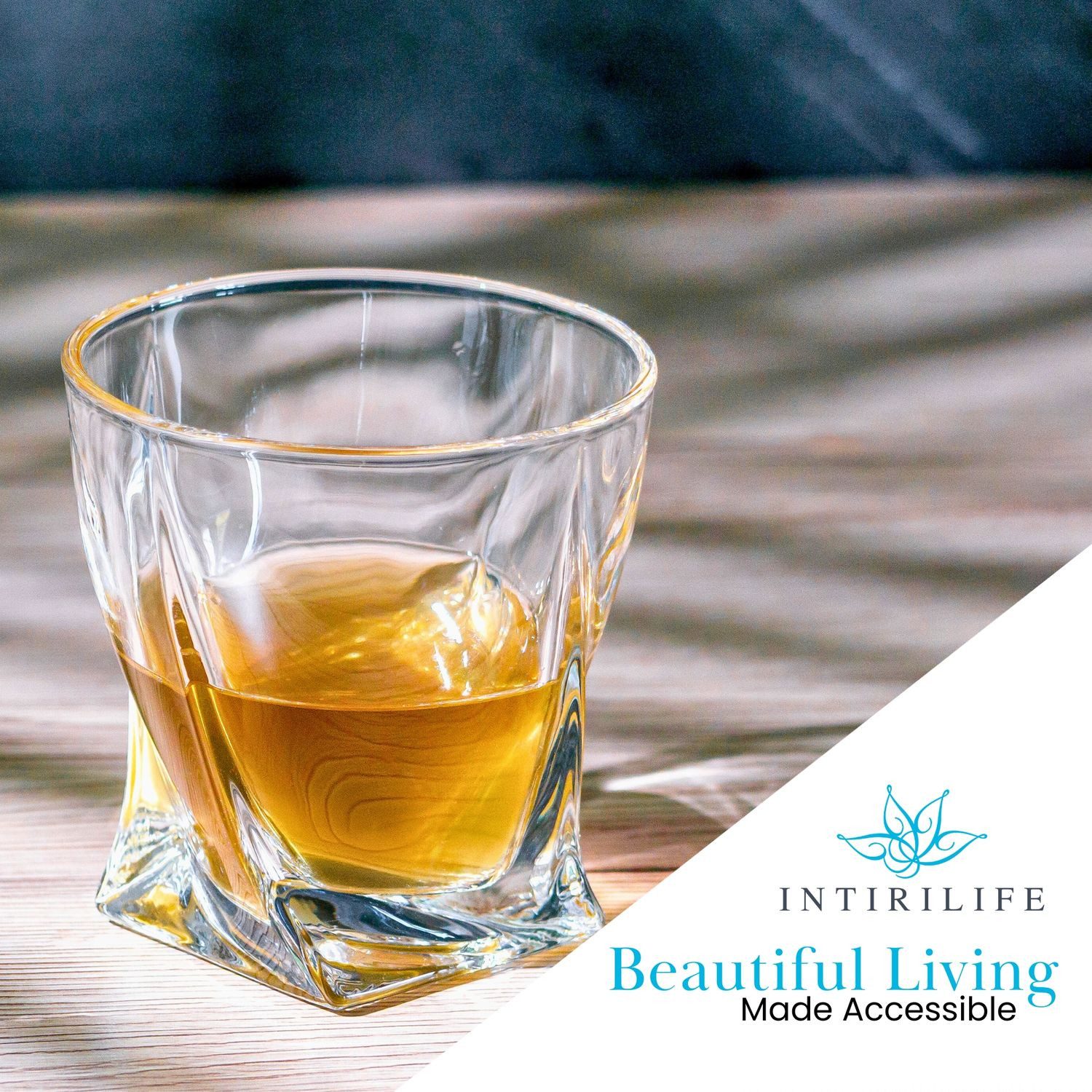 Intirilife Whiskyglas, 2-tlg., Glas, Old Fashioned Whiskey Glas
