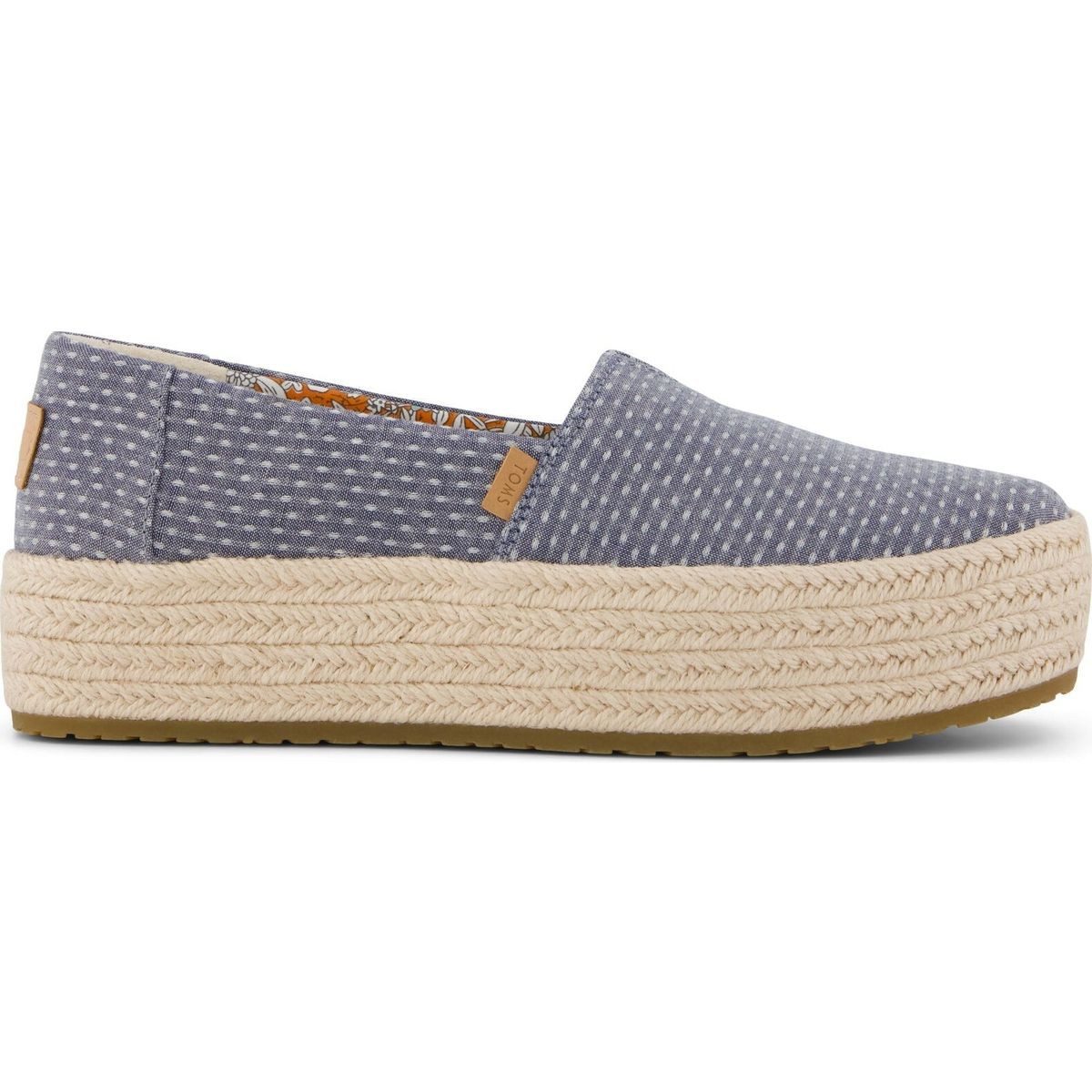 TOMS Valencia Outdoorschuh Plattform-Espadrille mit veganem Canvas, Seildetails und