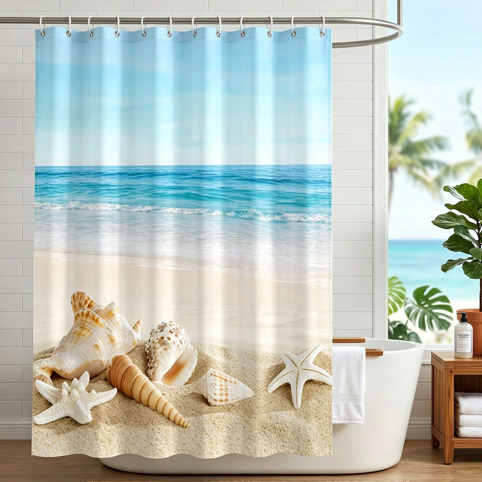 M&W DAS DESIGN Duschvorhang Shower curtains Anti schimmel Waschbar 180x200cm
