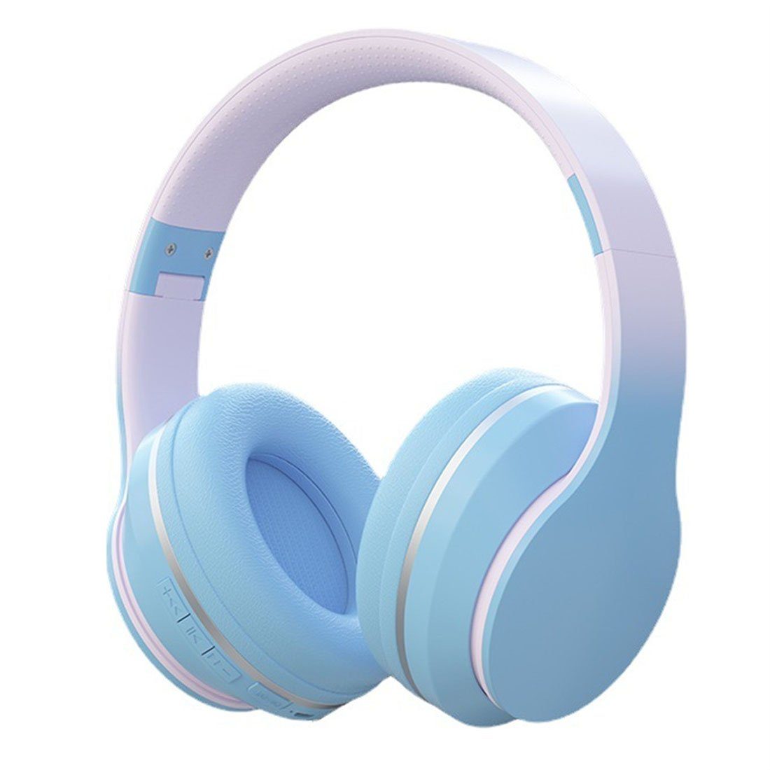 DÖRÖY Drahtloses Bluetooth-Headset mit Farbverlauf, Gaming-Headset, Headset Bluetooth-Kopfhörer blau
