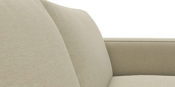 FLEXLUX 3-Sitzer Fiore, breite Armlehnen, Kaltschaum, Füße Alu+ Eiche