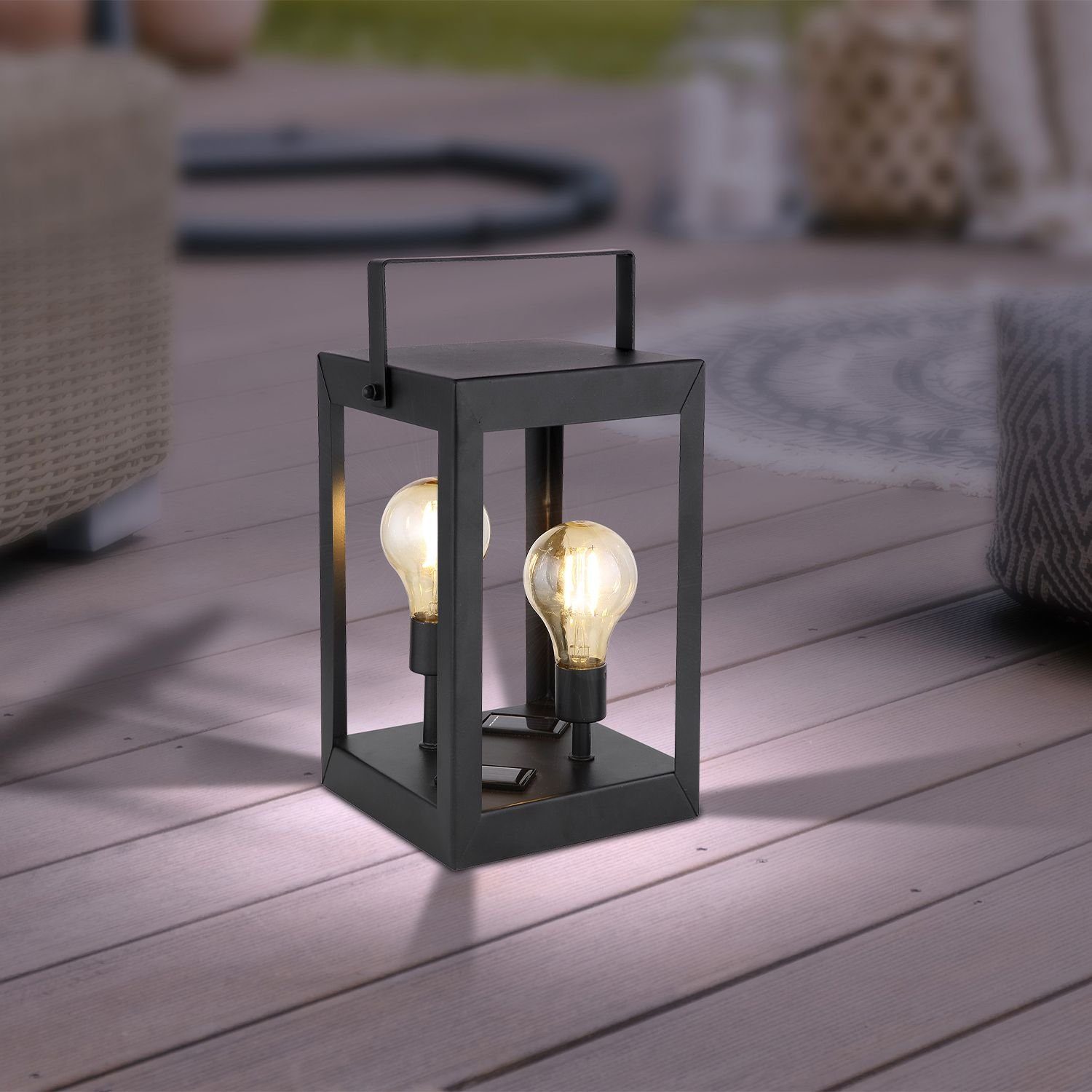 GLOBO LEUCHTEN LED Solarleuchte »GLOBO Solarleuchte Garten Laterne 28cm