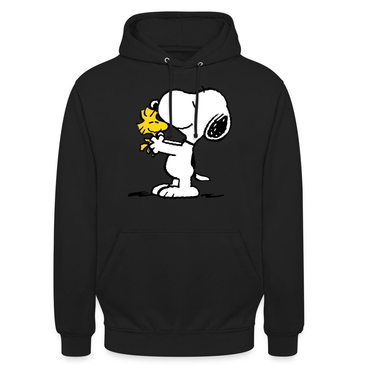 Spreadshirt Hoodie Peanuts Snoopy Und Woodstock Unisex Hoodie (1-tlg) Unisex-Schnitt: Sitzt bei Männern körpernah, bei Frauen weit