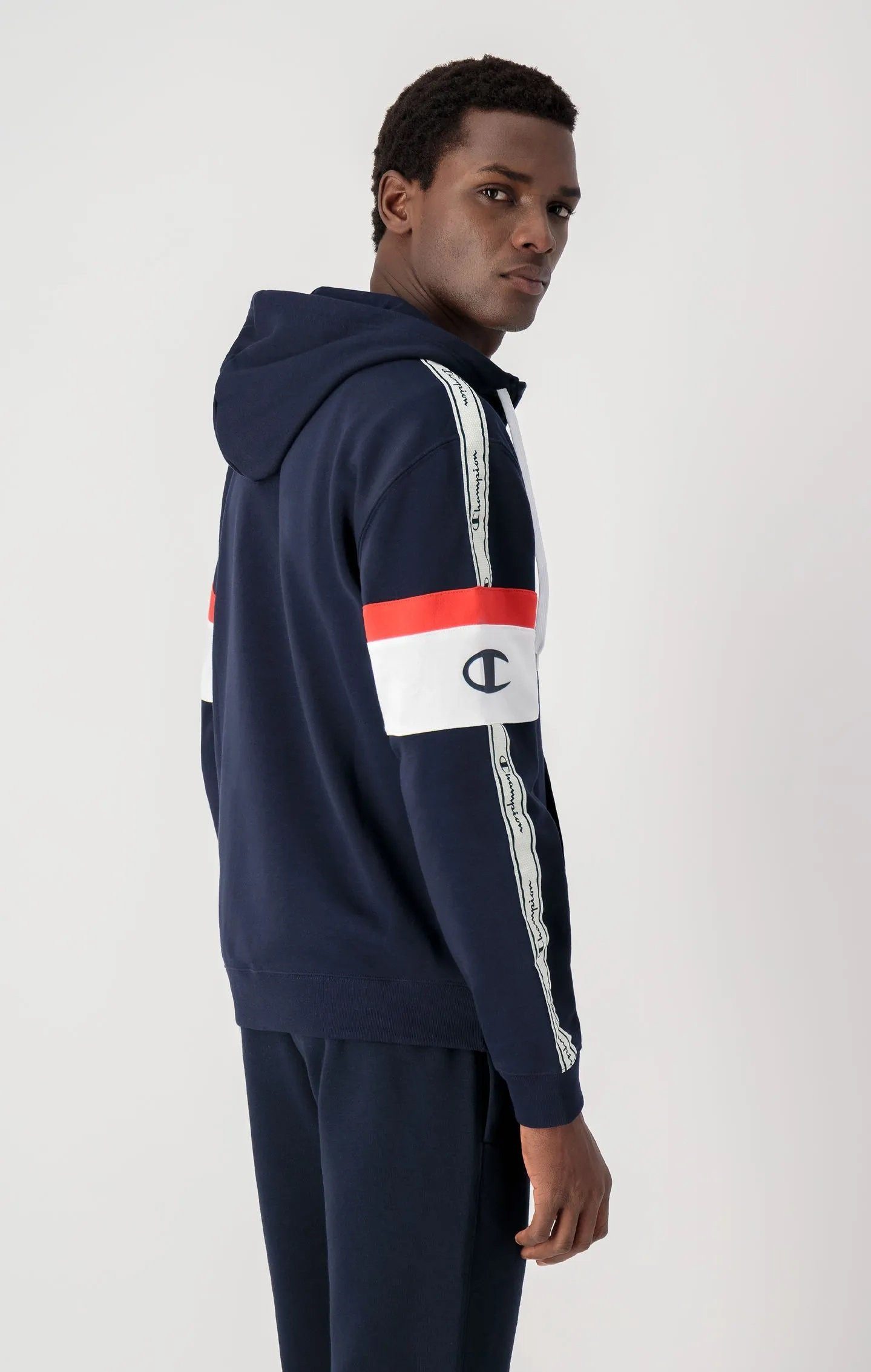Champion Kapuzenpullover mit Half-Zip (Baumwoll-Hoodie) American Tape navyblau Herren