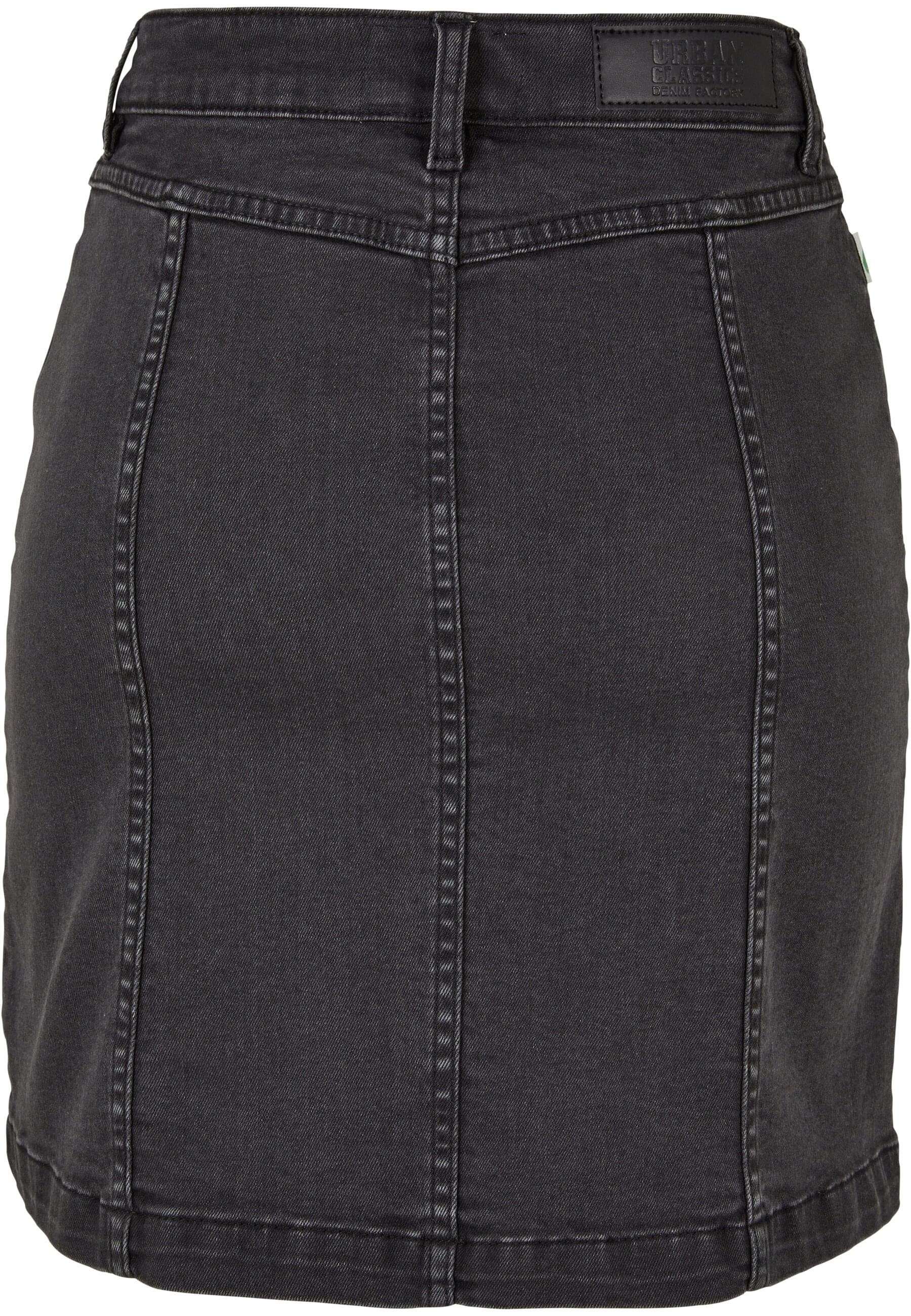 URBAN Skirt (1 -tlg) Button Denim Damen Stretch Sommerrock CLASSICS Organic Ladies