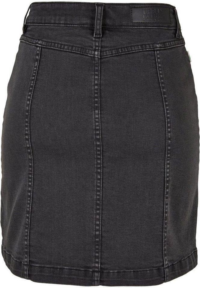 URBAN CLASSICS Sommerrock Damen Ladies Organic Stretch Button Denim Skirt (1 -tlg)