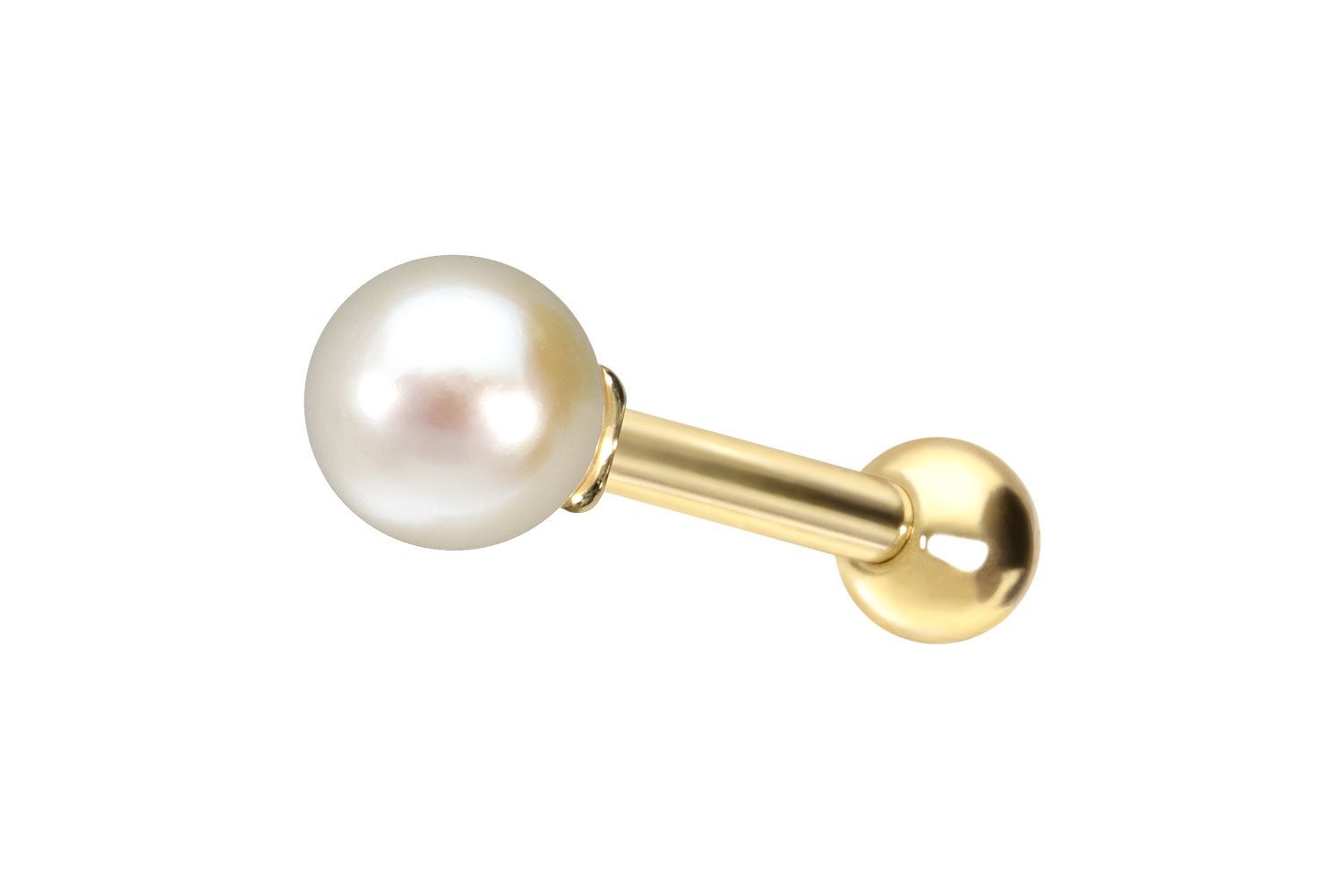 Piercing-Set 14/18 Karat Gold Ohrpiercing ECHTE FRISCHWASSERPERLE