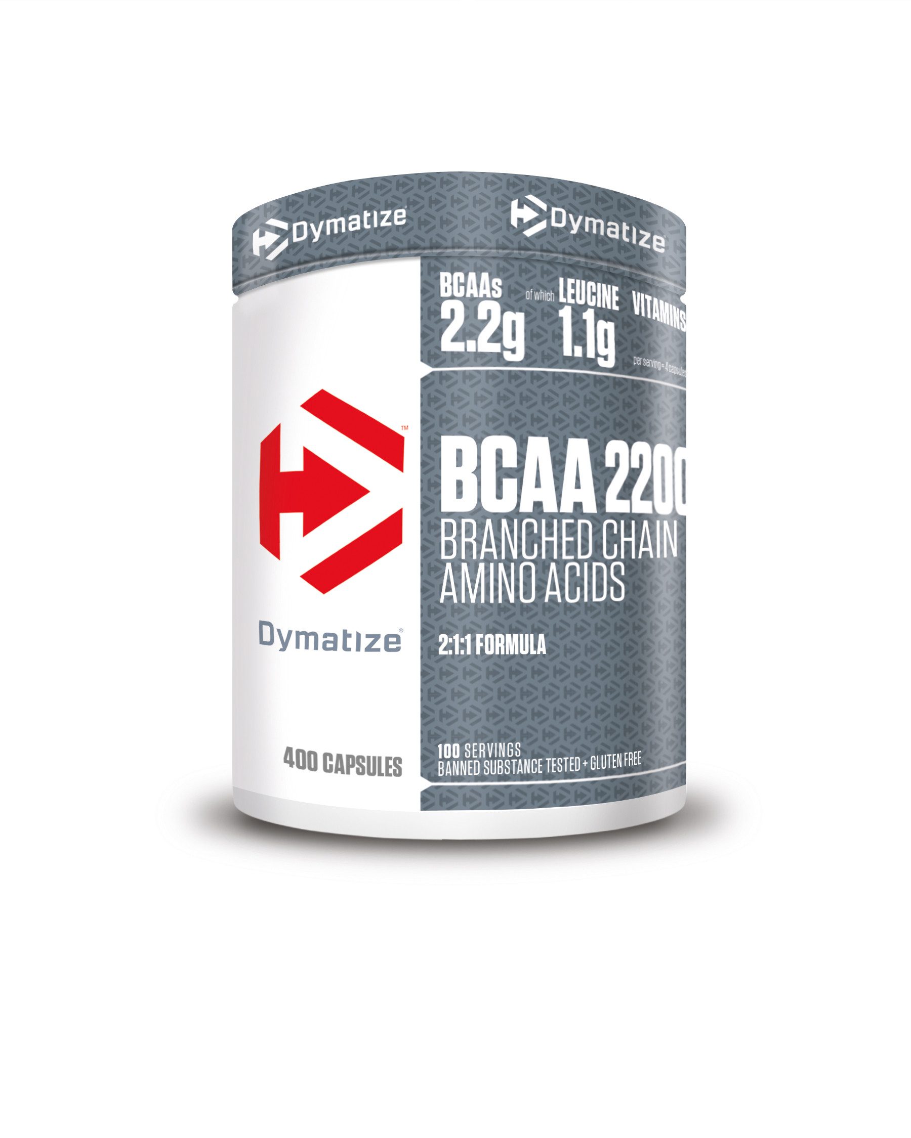 Dymatize BCAA 2200 Kapseln Essentielle Aminosäuren L-Leucin L-Valin, 400 Stück Kapseln, 400 St.