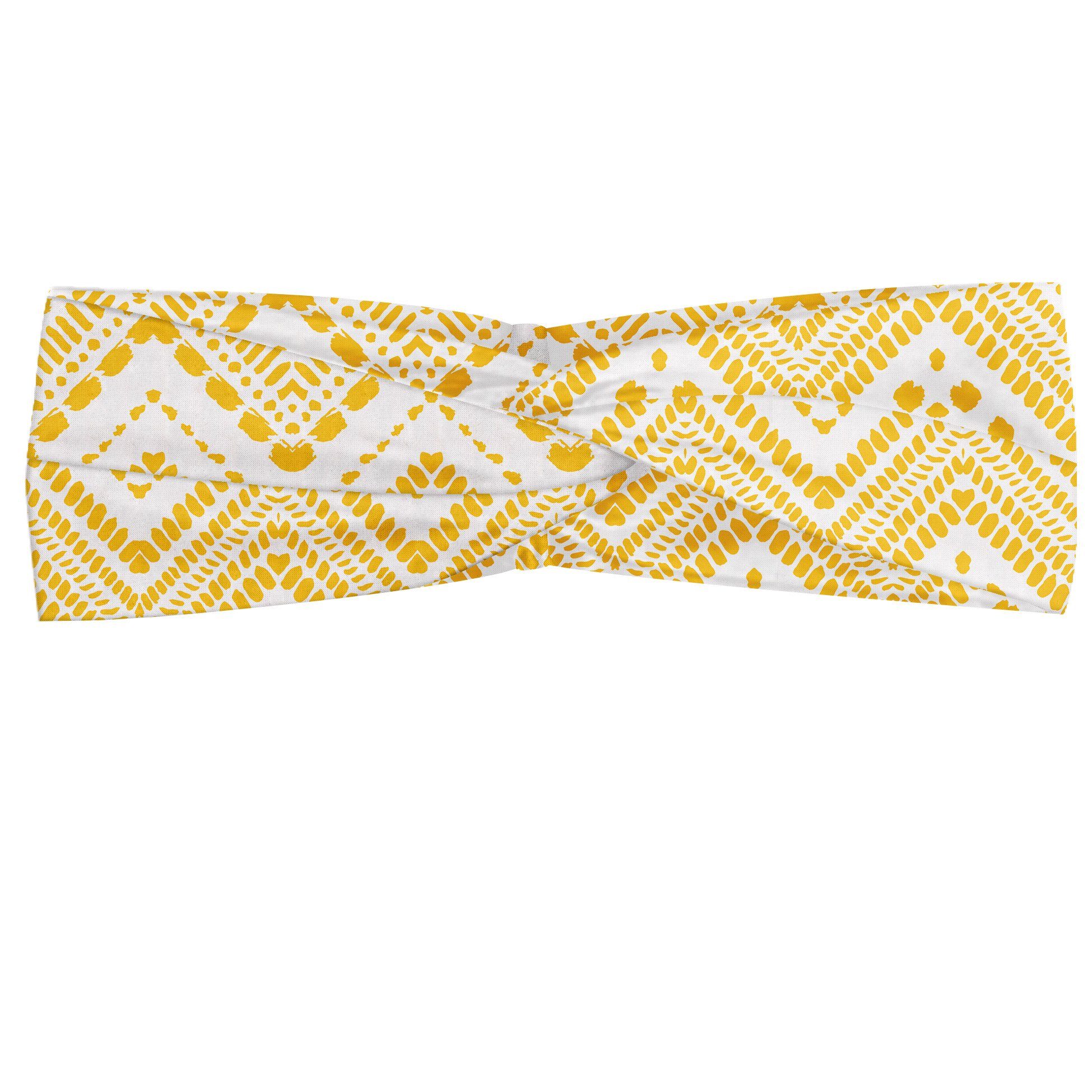 Abakuhaus Stirnband Elastisch und Angenehme alltags accessories Yellow Chevron Aztec Muster