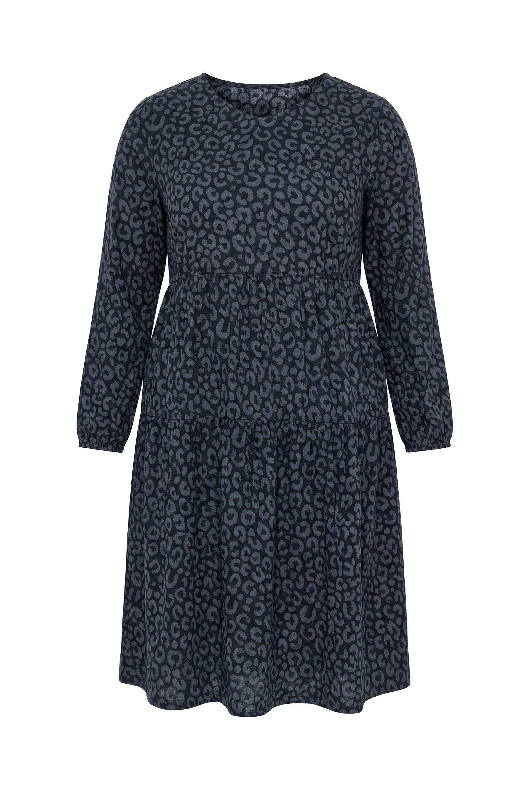 Angel of Style Jerseykleid Midikleid A-Linie Musselin Leomuster günstig online kaufen