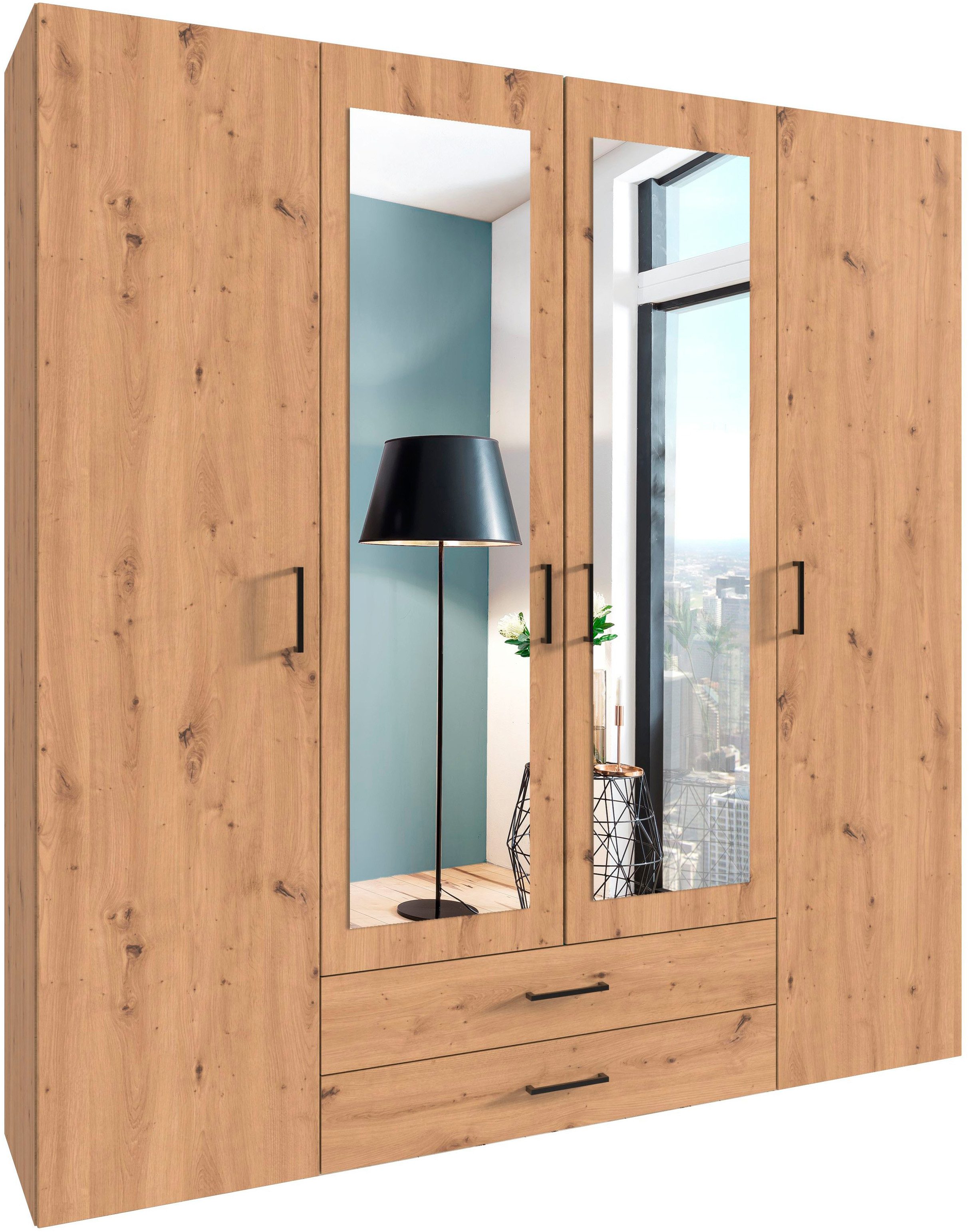 Kleiderschrank Mugano, in vielen Breiten, 208 oder 236cm hoch, Made in Germany