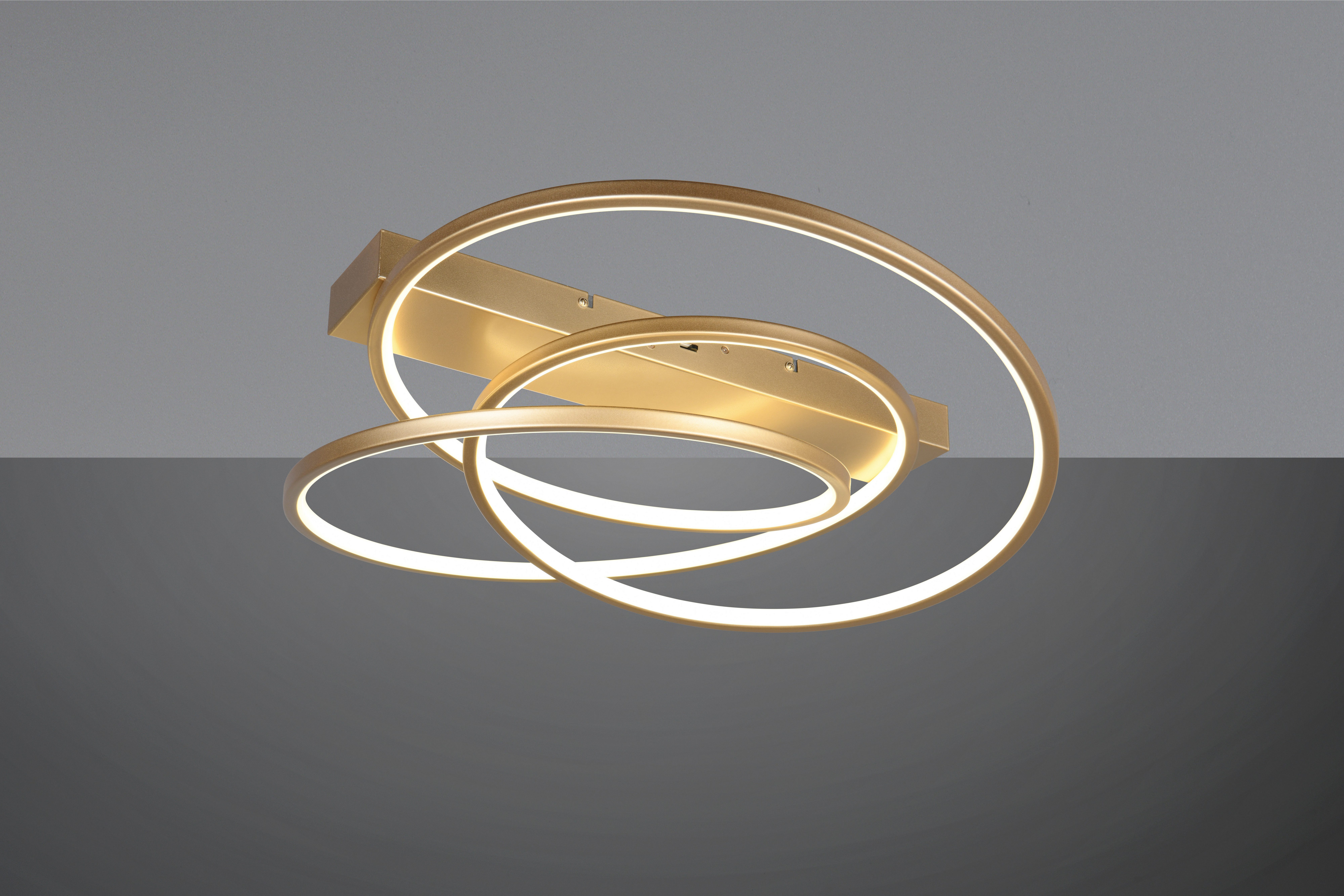 TRIO Leuchten LED Deckenleuchte DARVIN, LED Deckenlampe 34W 4500 Lumen, dimmbar Lichtfarbe einstellbar, Dimmfunktion, LED fest integriert, warmweiß - kaltweiß, CCT 2300/3000/4000K warmweiß-kaltweiß, Deckenlampe Büro Wohnzimmer