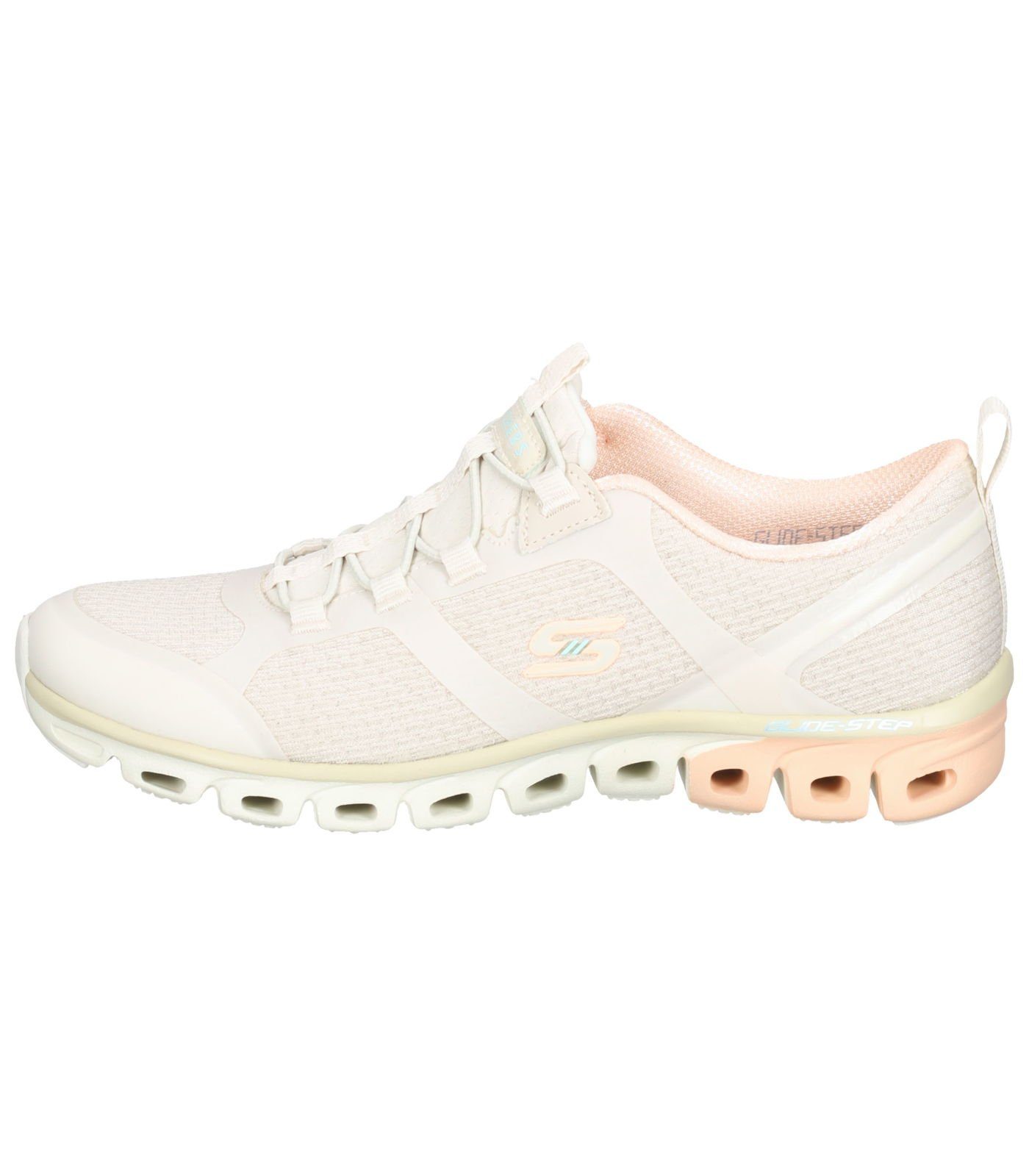 Rosa Sneaker Beige Lederimitat/Textil Sneaker Skechers