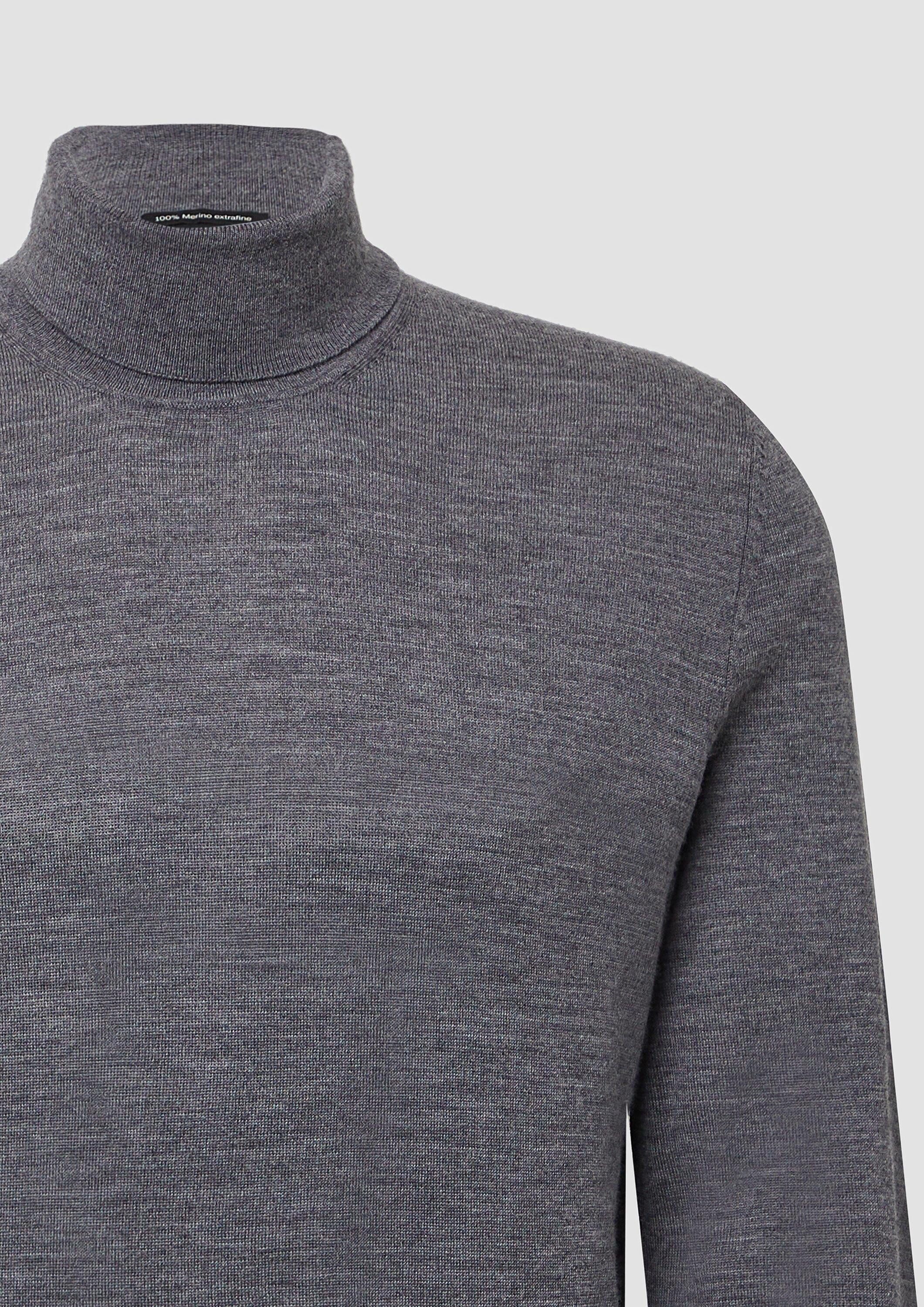 s.Oliver Longpullover Strickpullover Rollkragenpullover aus reiner Merinowolle