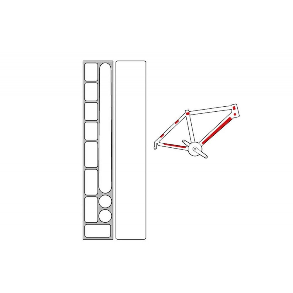 Zefal Schutzfolie Zéfal Rahmenschutzfolie Skin Armor Set M Fahrrad Zubehör