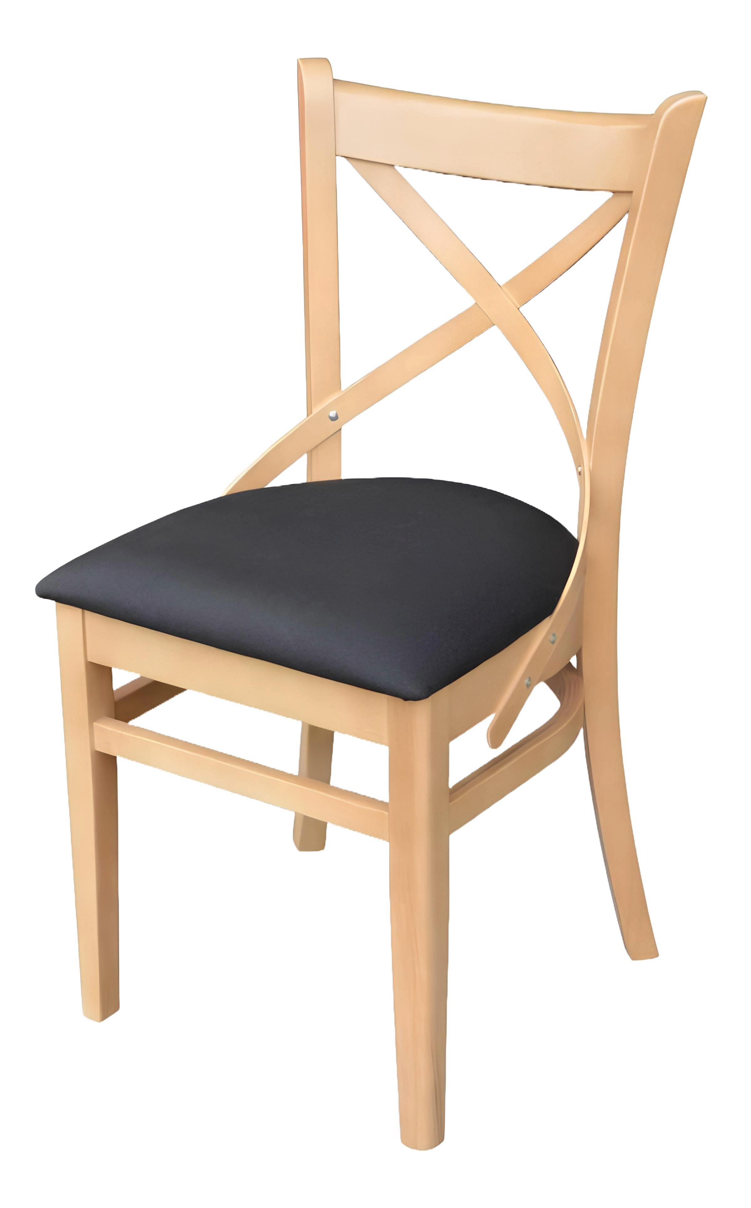 Xlmoebel Esszimmerstuhl Klassischer Esszimmerstuhl aus braunem Holz mit gepolstertem Sitz, Hergestellt in Europa