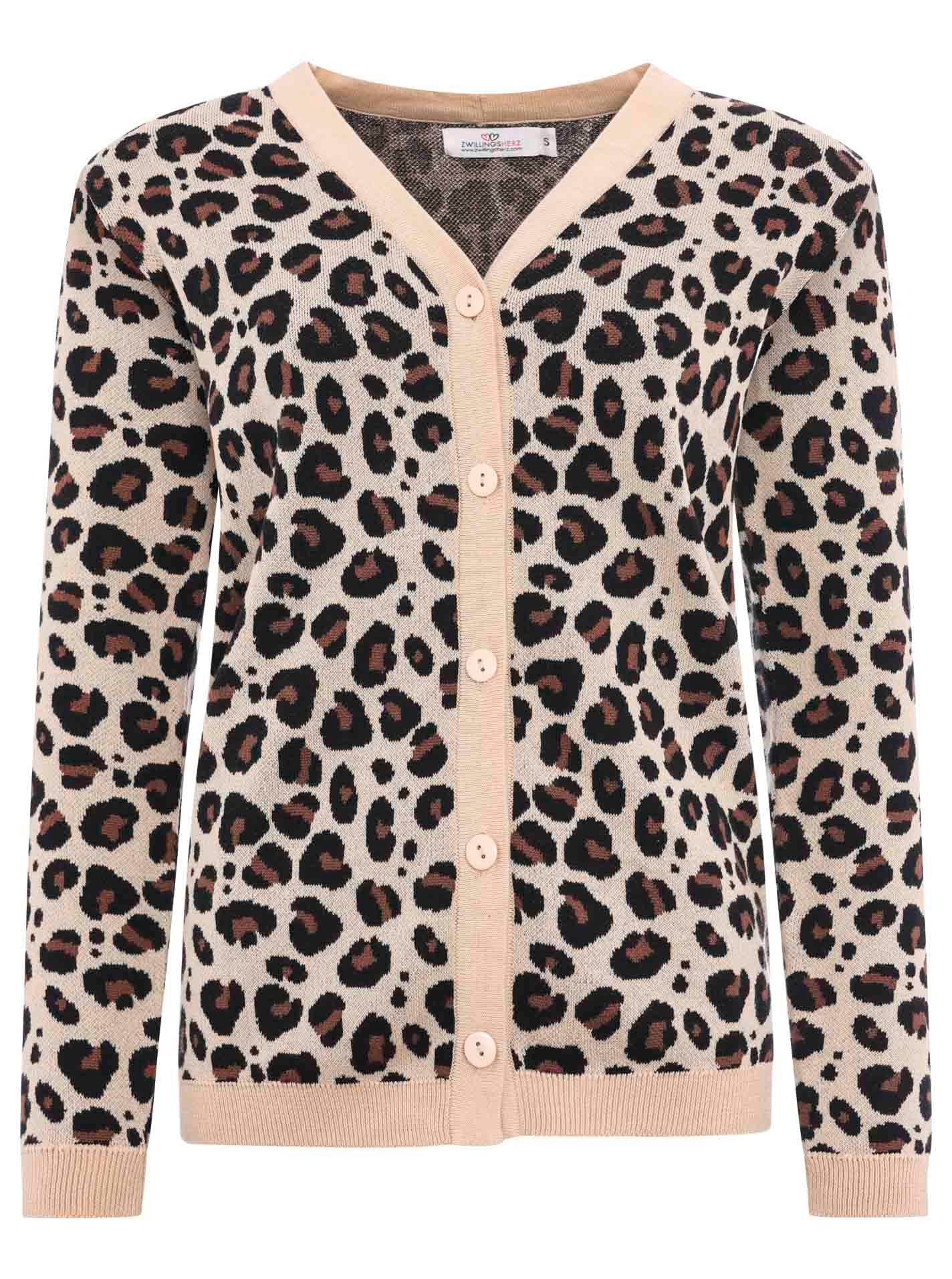 Zwillingsherz Strickjacke "Gestrickter-Leo" mit Knöpfen, mit Leomuster aus günstig online kaufen